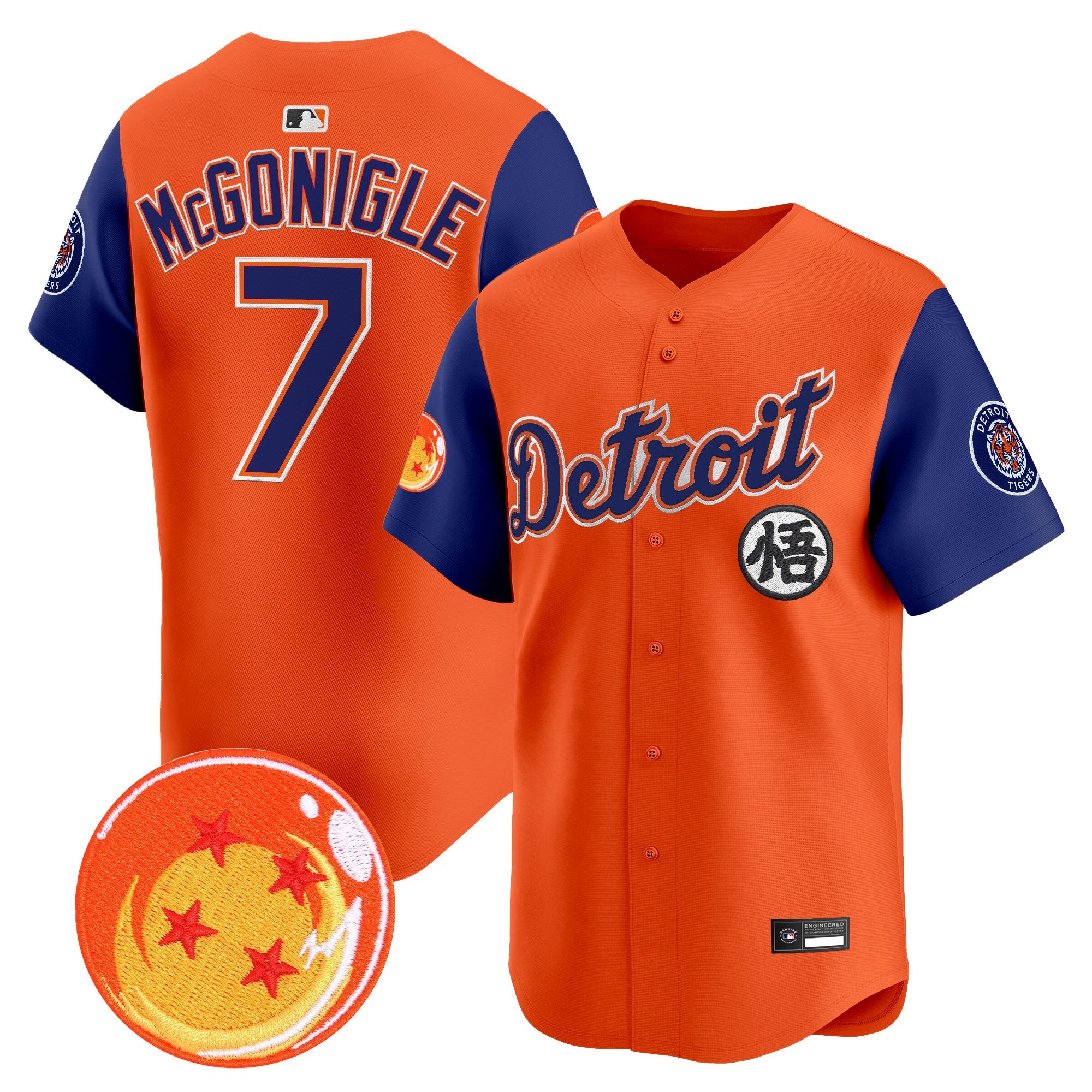 Men's Detroit Tigers x Dragon Ball Vapor Premier Limited Jersey - All Stitched