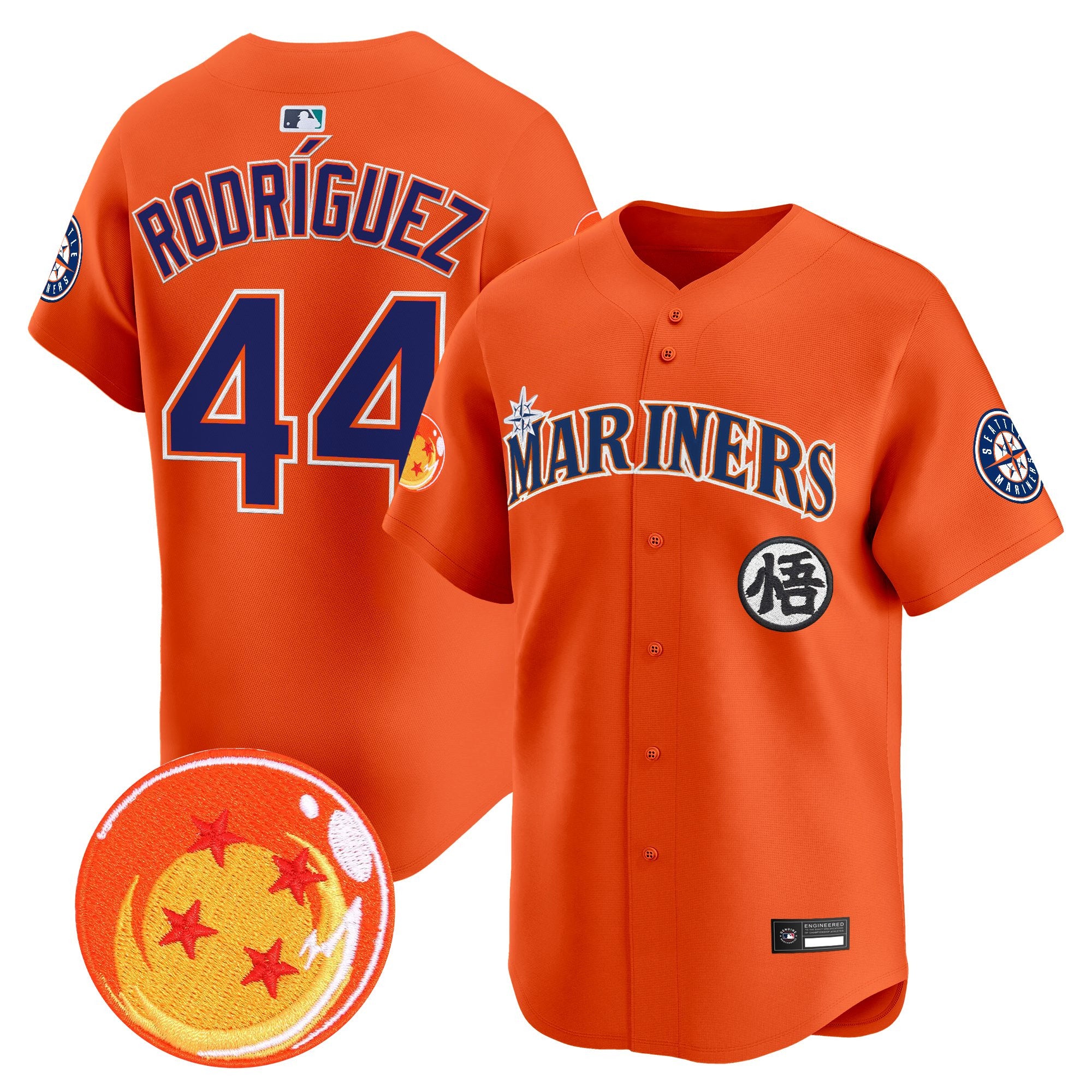Men's Seattle Mariners x Dragon Ball Vapor Premier Limited Jersey - All Stitched