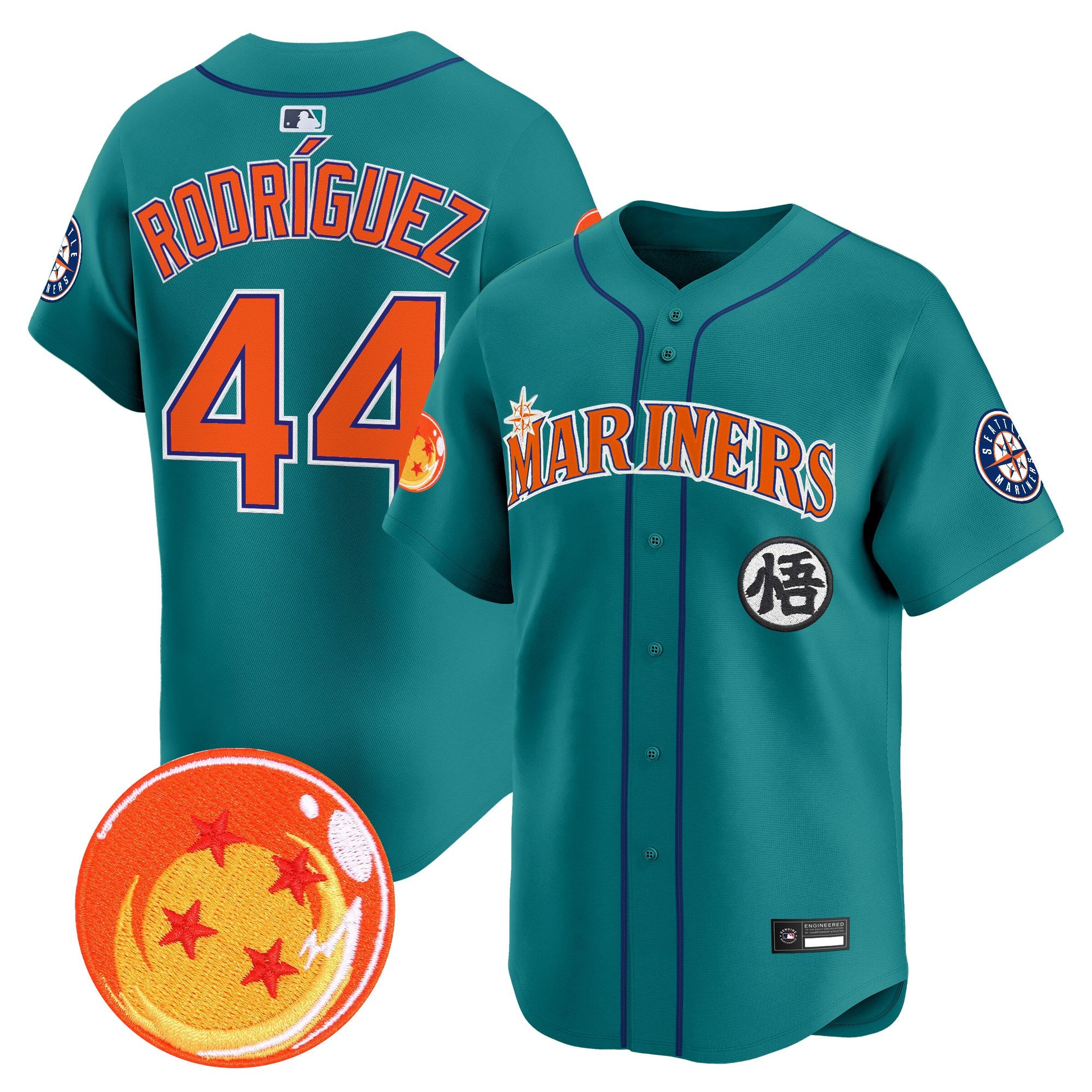 Men's Seattle Mariners x Dragon Ball Vapor Premier Limited Jersey - All Stitched
