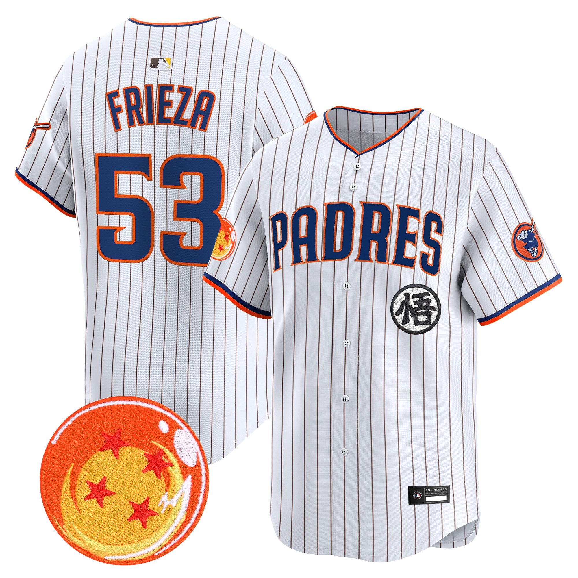 Men's Padres x Dragon Ball Vapor Premier Limited Jersey - All Stitched