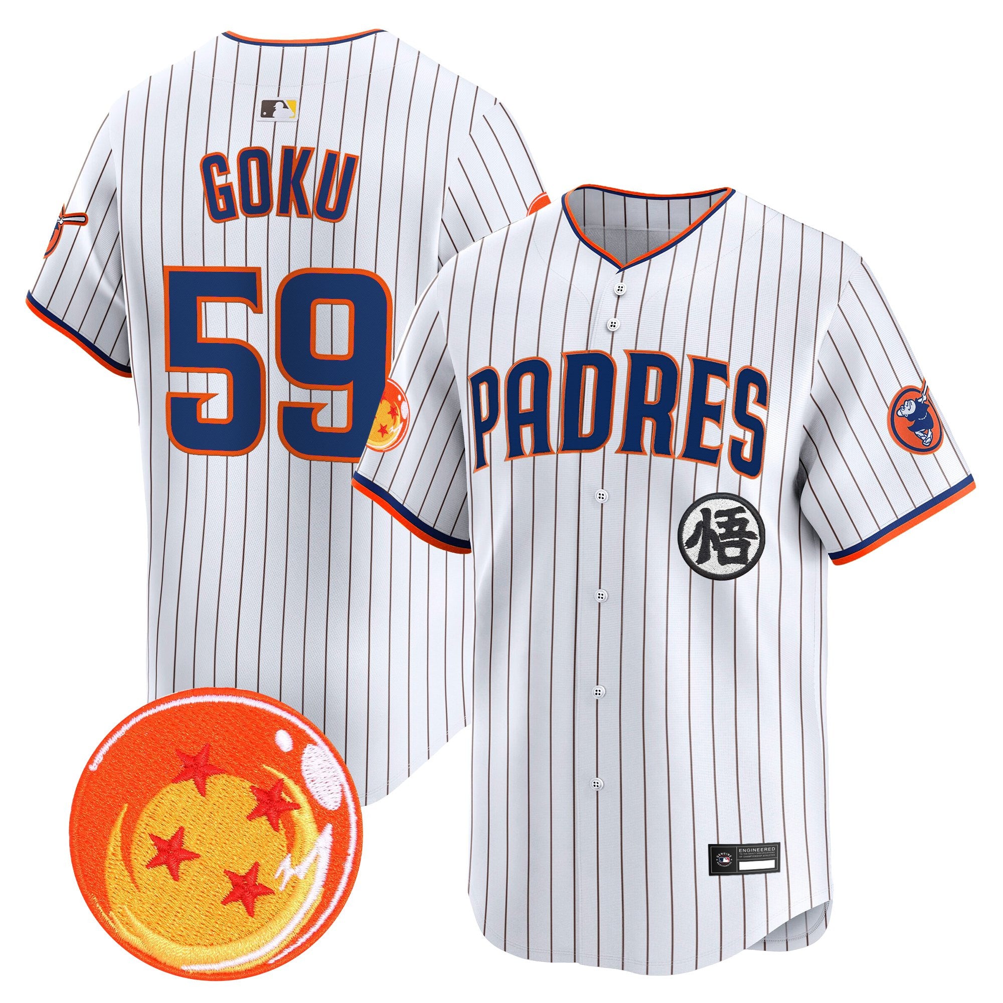 Men's Padres x Dragon Ball Vapor Premier Limited Jersey - All Stitched