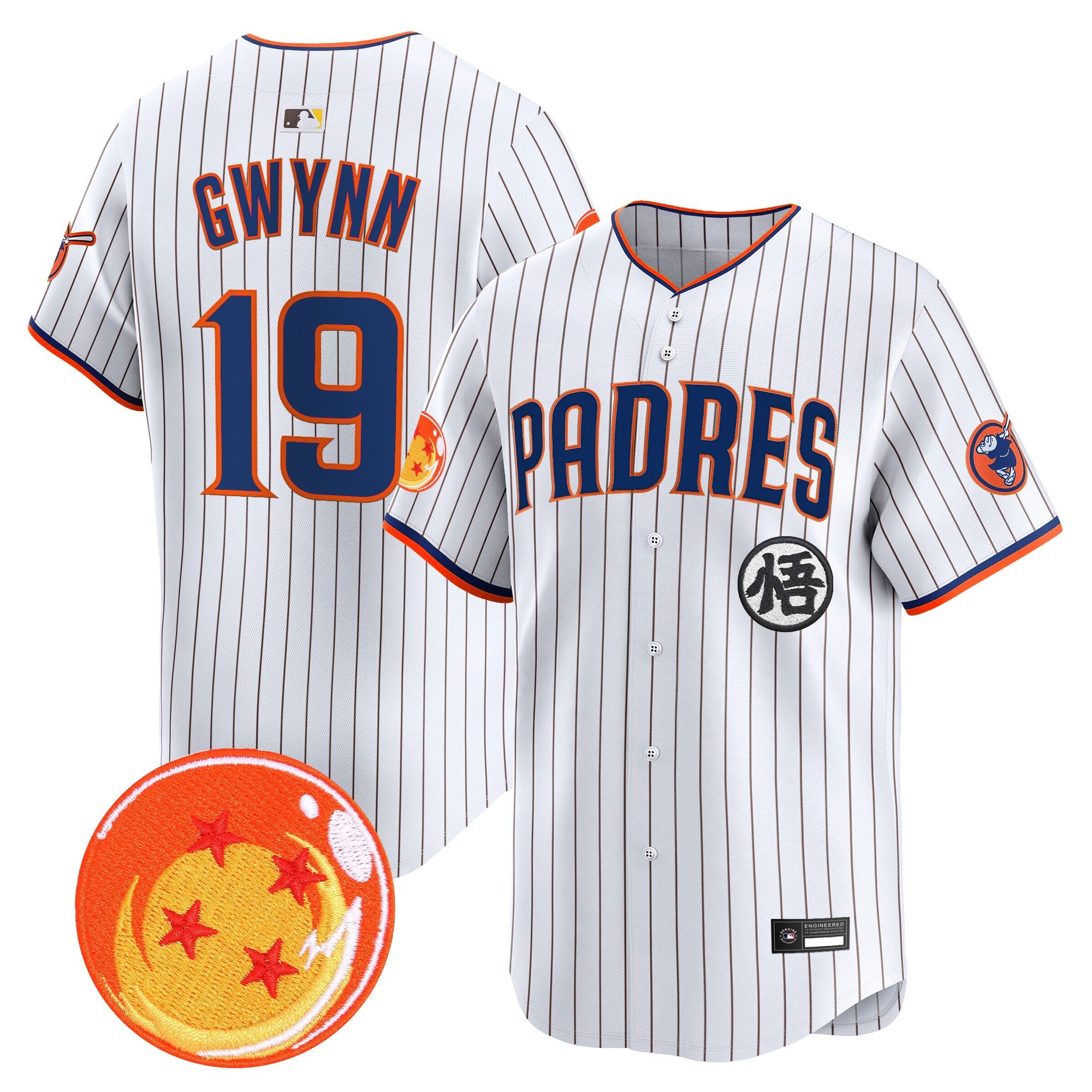 Men's Padres x Dragon Ball Vapor Premier Limited Jersey - All Stitched