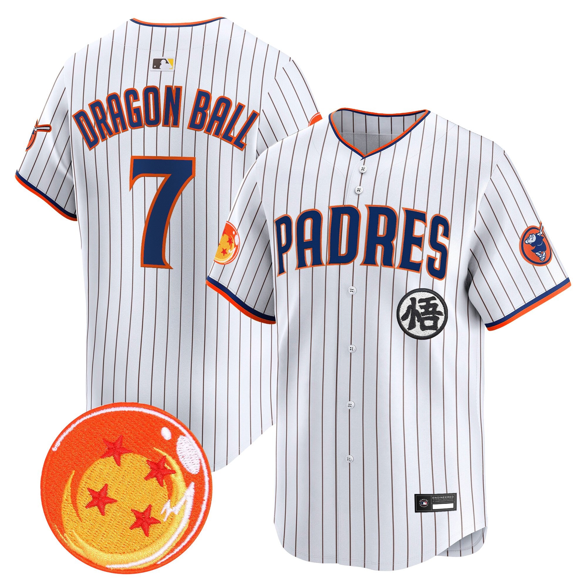 Men's Padres x Dragon Ball Vapor Premier Limited Jersey - All Stitched