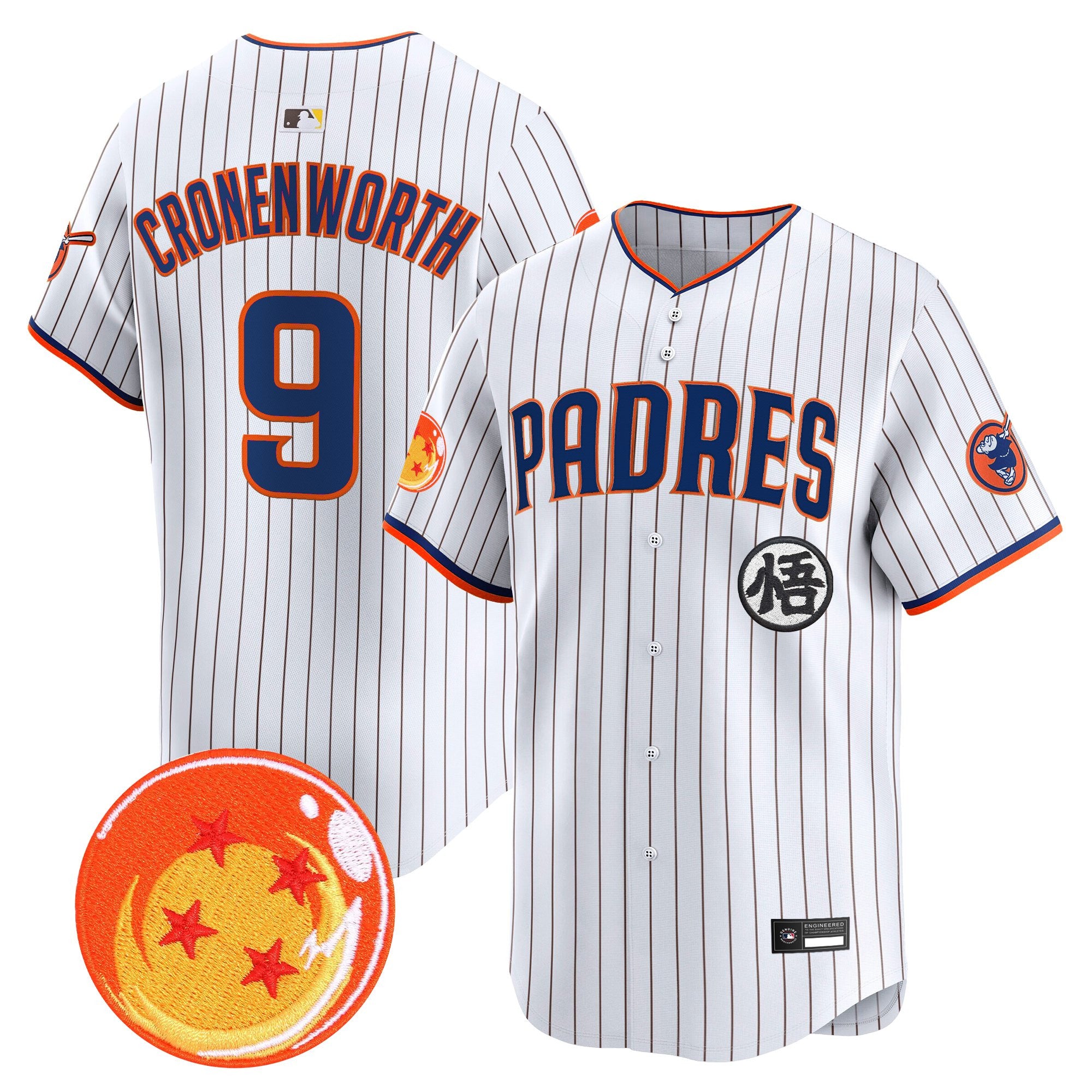 Men's Padres x Dragon Ball Vapor Premier Limited Jersey - All Stitched