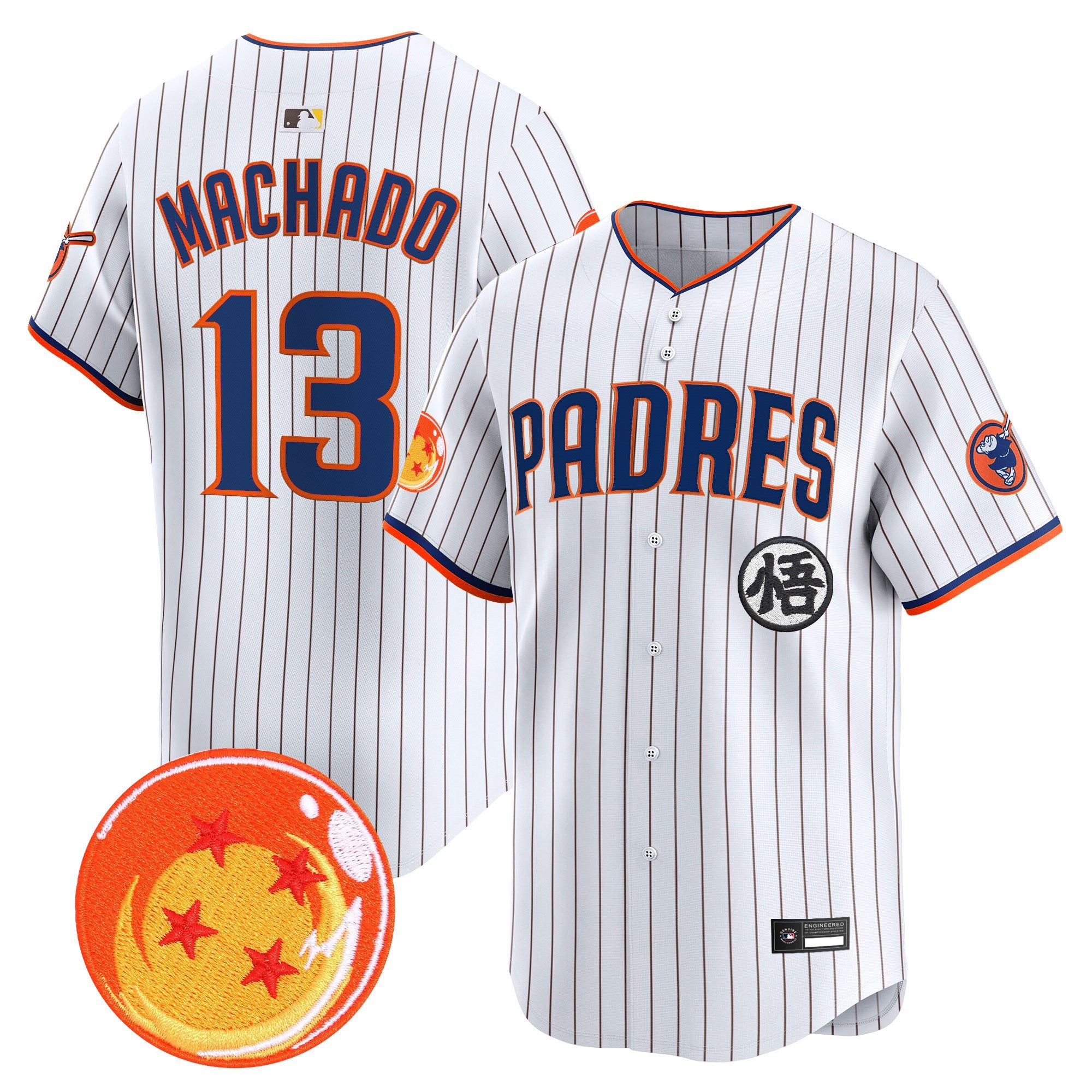 Men's Padres x Dragon Ball Vapor Premier Limited Jersey - All Stitched