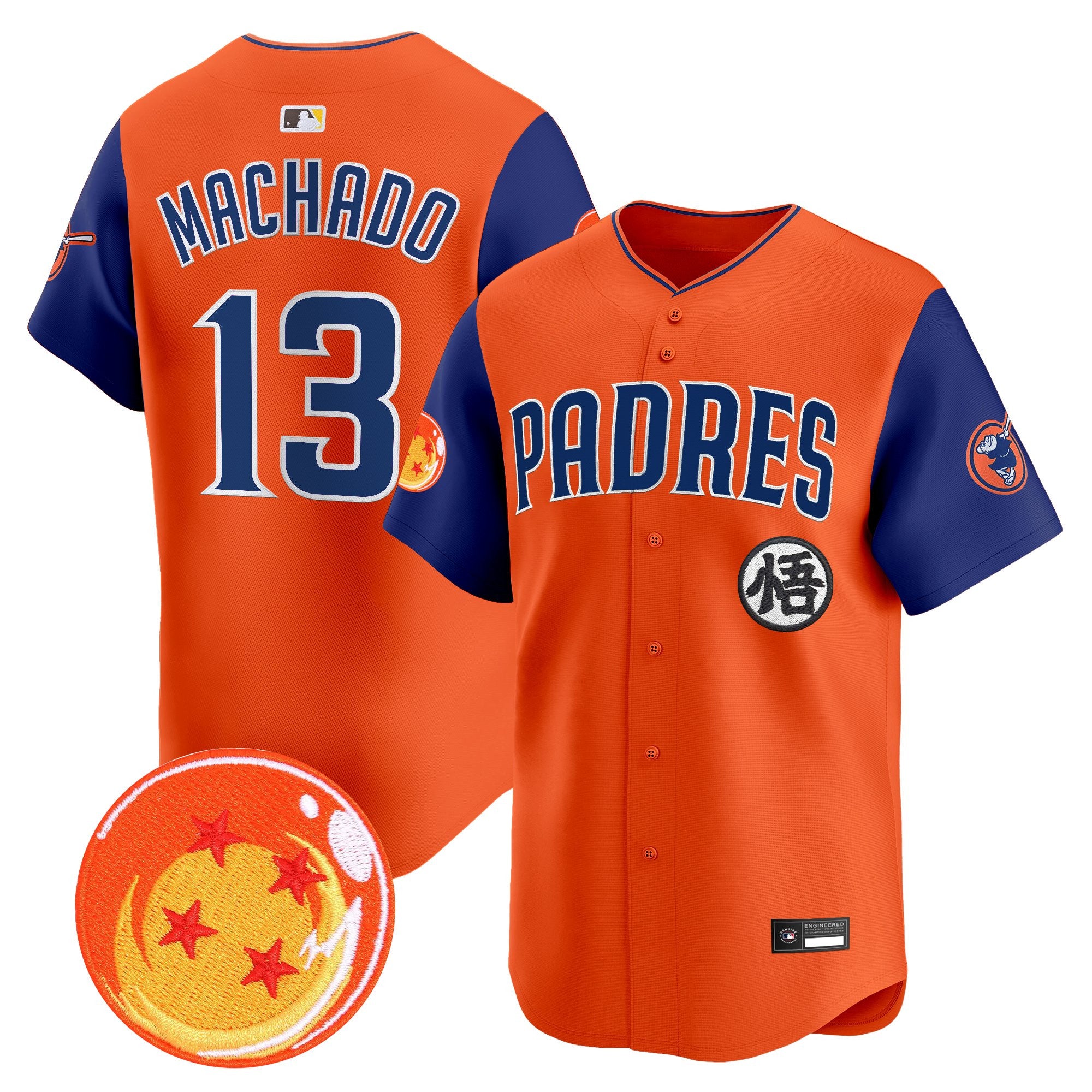 Men's Padres x Dragon Ball Vapor Premier Limited Jersey - All Stitched