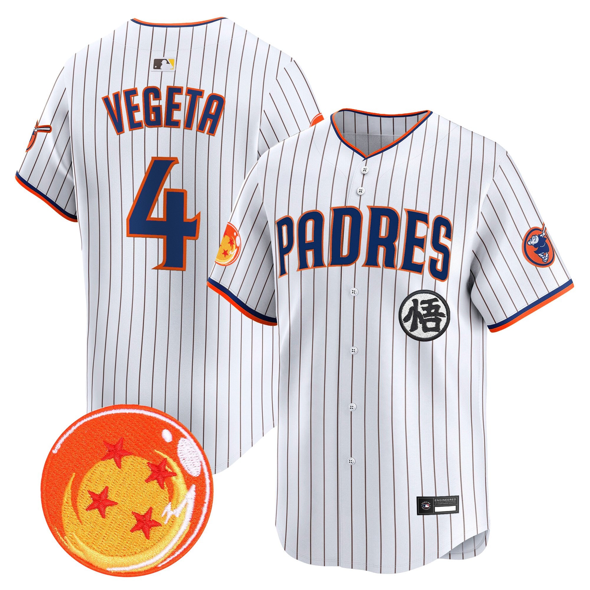 Men's Padres x Dragon Ball Vapor Premier Limited Jersey - All Stitched