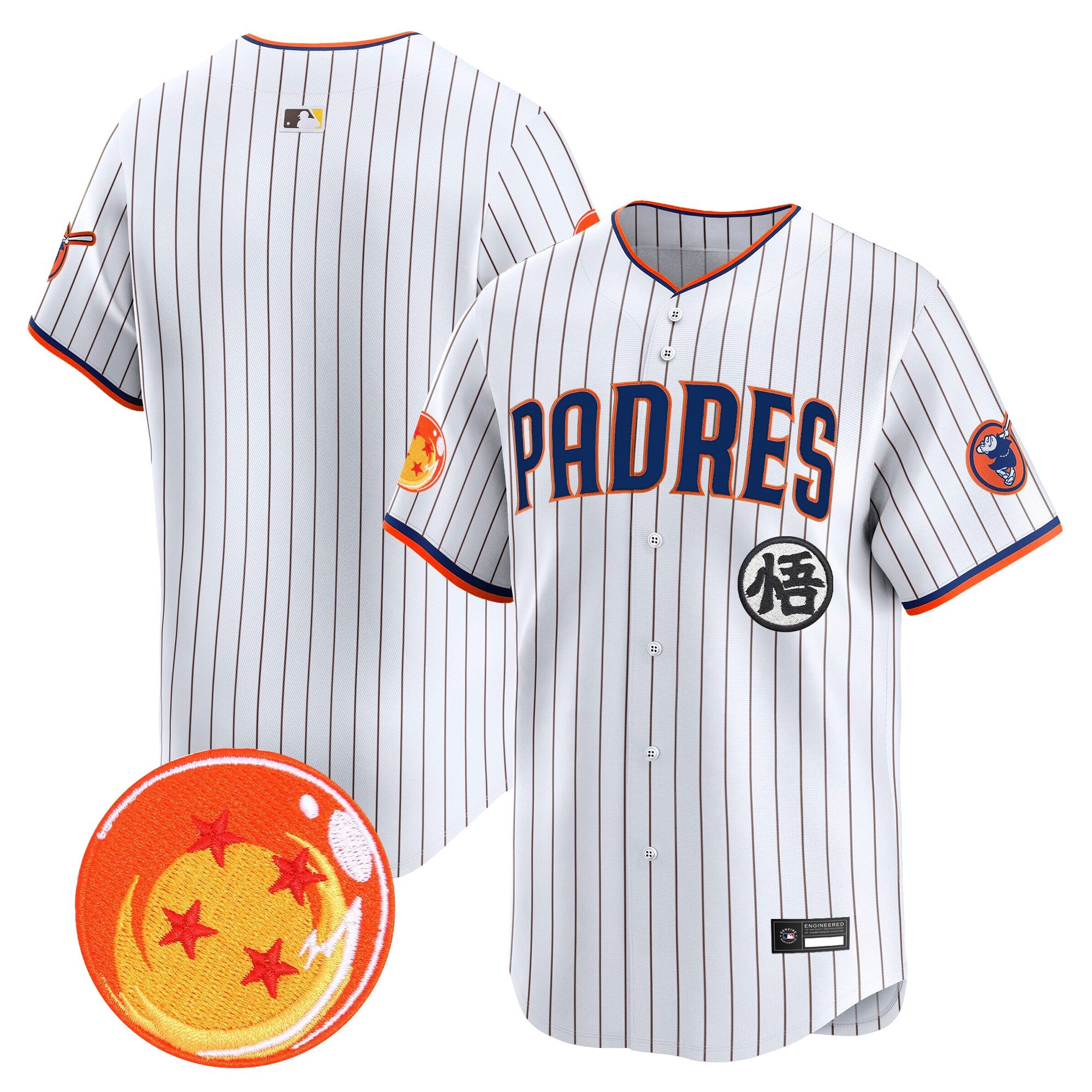 Men's Padres x Dragon Ball Vapor Premier Limited Jersey - All Stitched