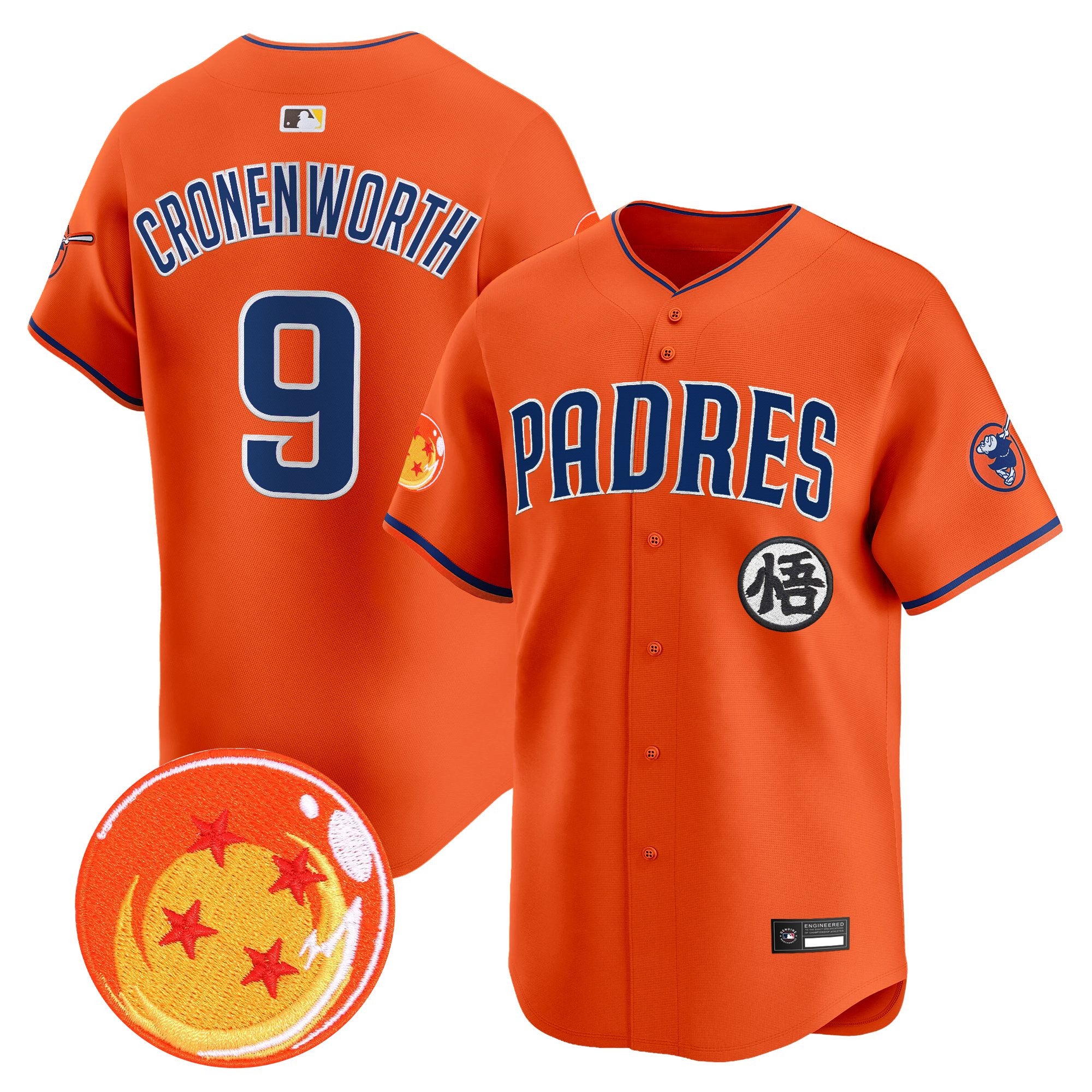 Men's Padres x Dragon Ball Vapor Premier Limited Jersey - All Stitched