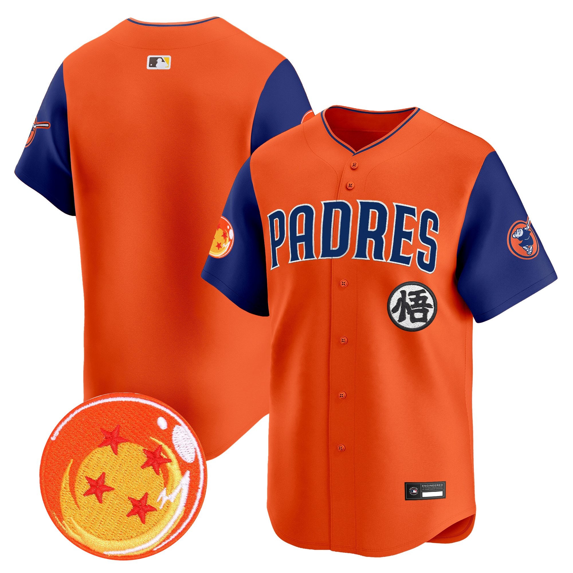 Men's Padres x Dragon Ball Vapor Premier Limited Jersey - All Stitched