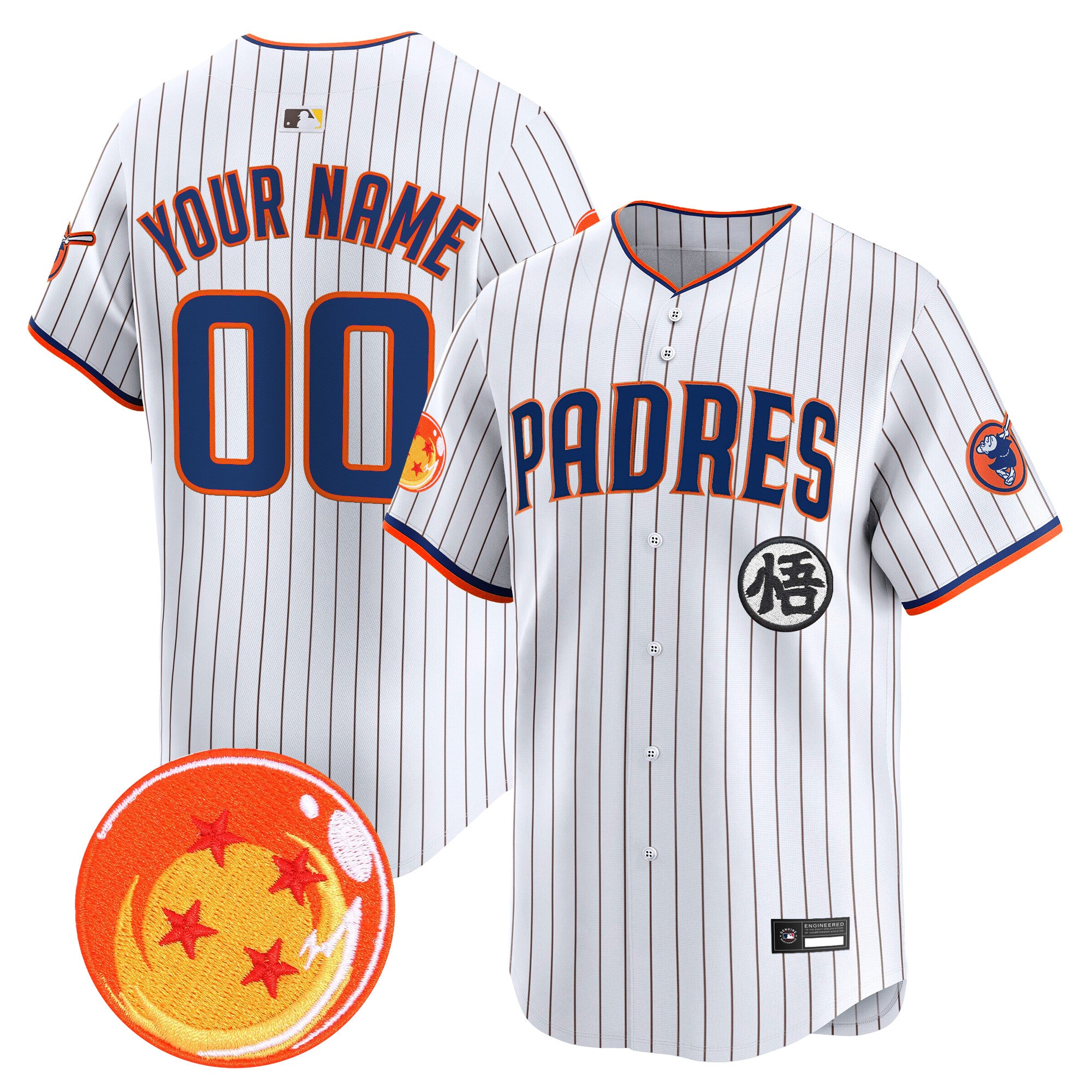 Padres x Dragon Ball Vapor Premier Limited Custom Jersey - All Stitched