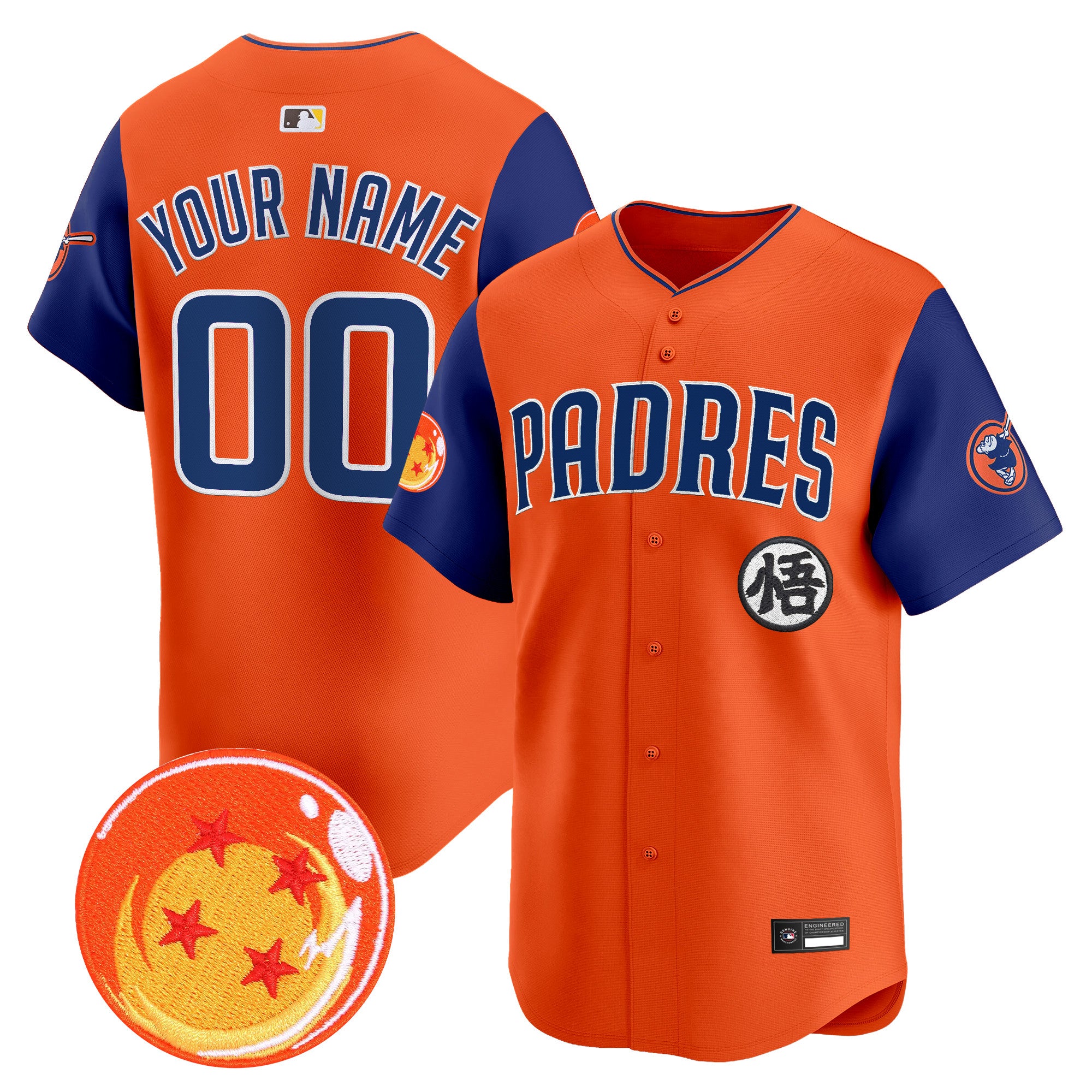 Padres x Dragon Ball Vapor Premier Limited Custom Jersey - All Stitched