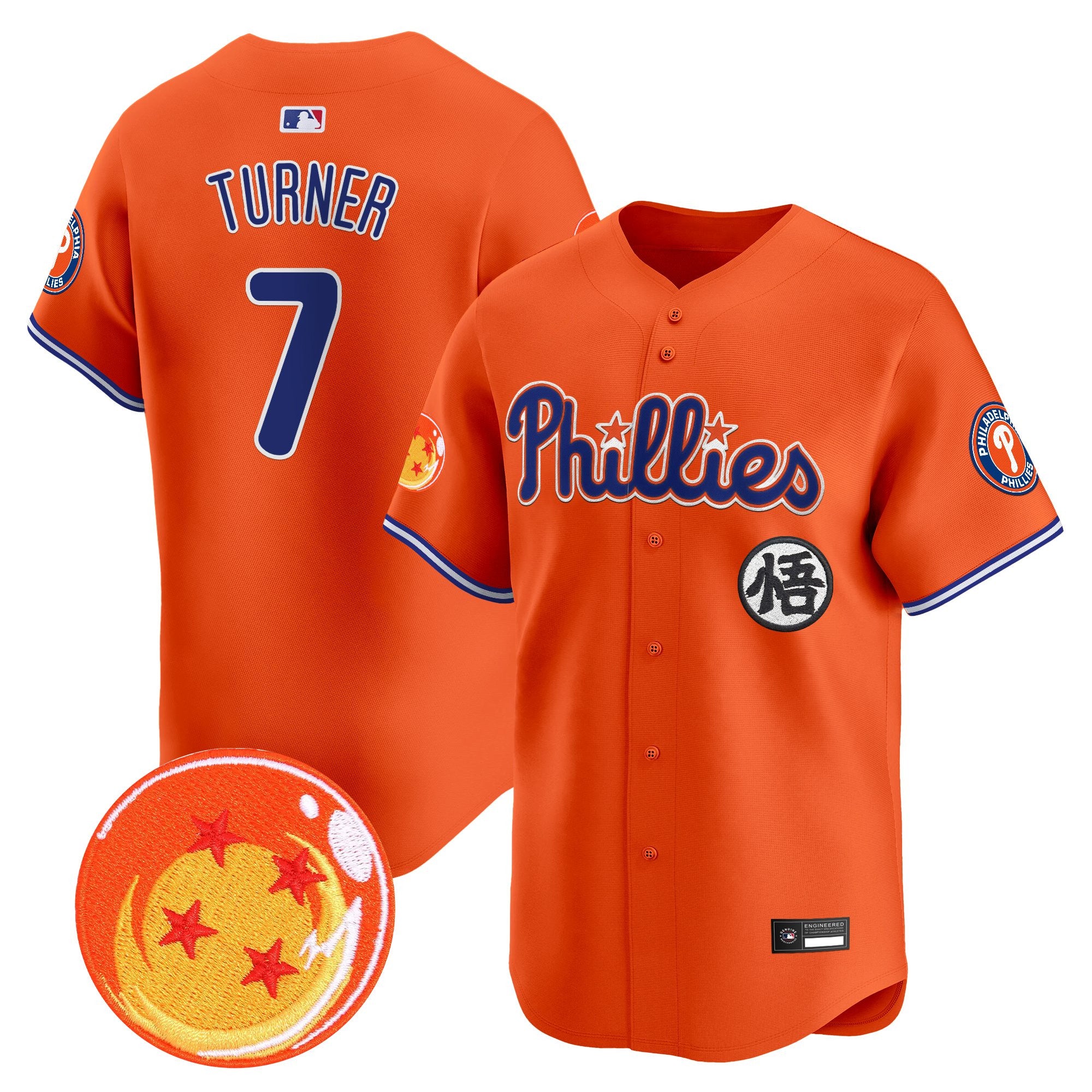Men's Philadelphia Phillies x Dragon Ball Vapor Premier Limited Jersey - All Stitched