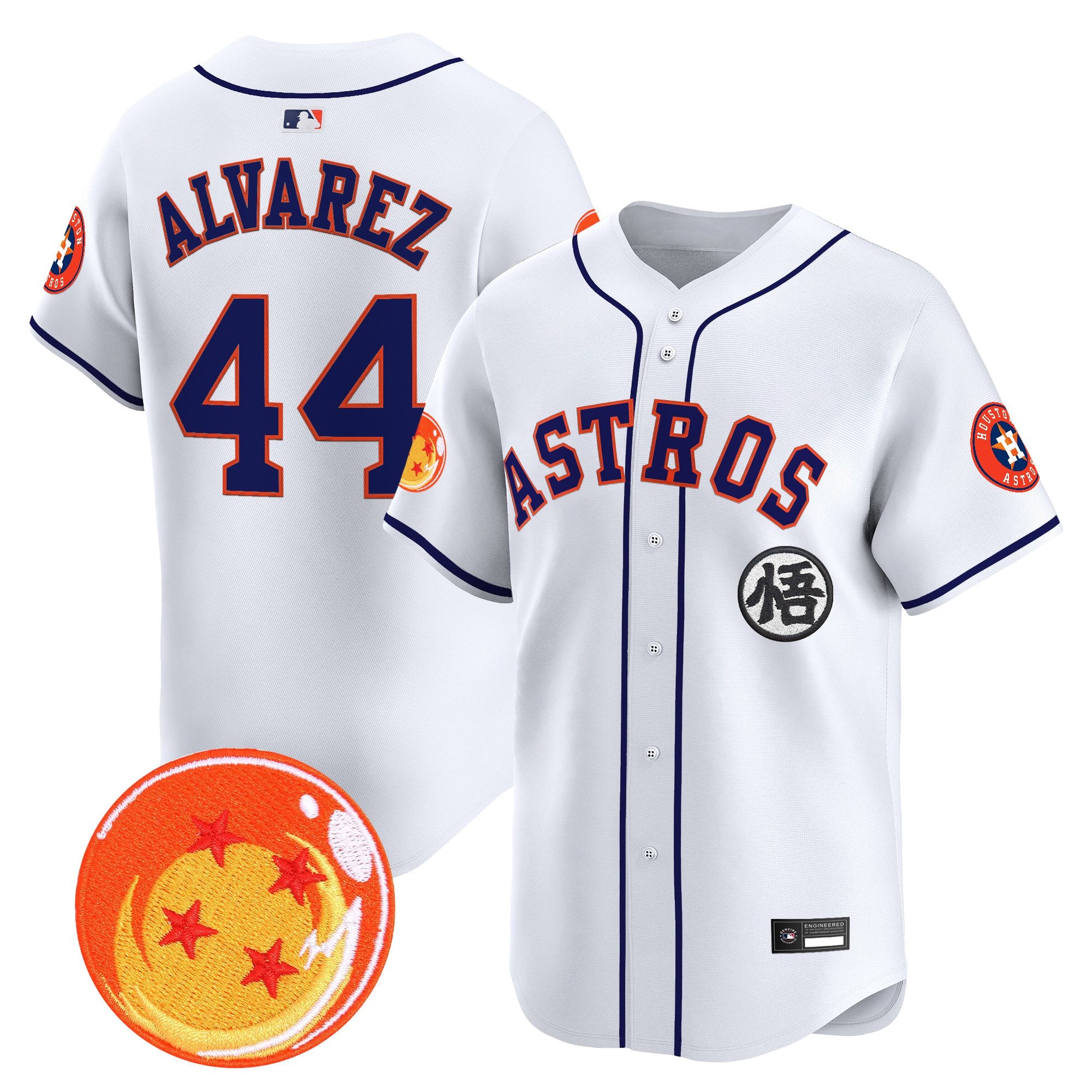 Men's Houston Astros x Dragon Ball Vapor Premier Limited Jersey - All Stitched