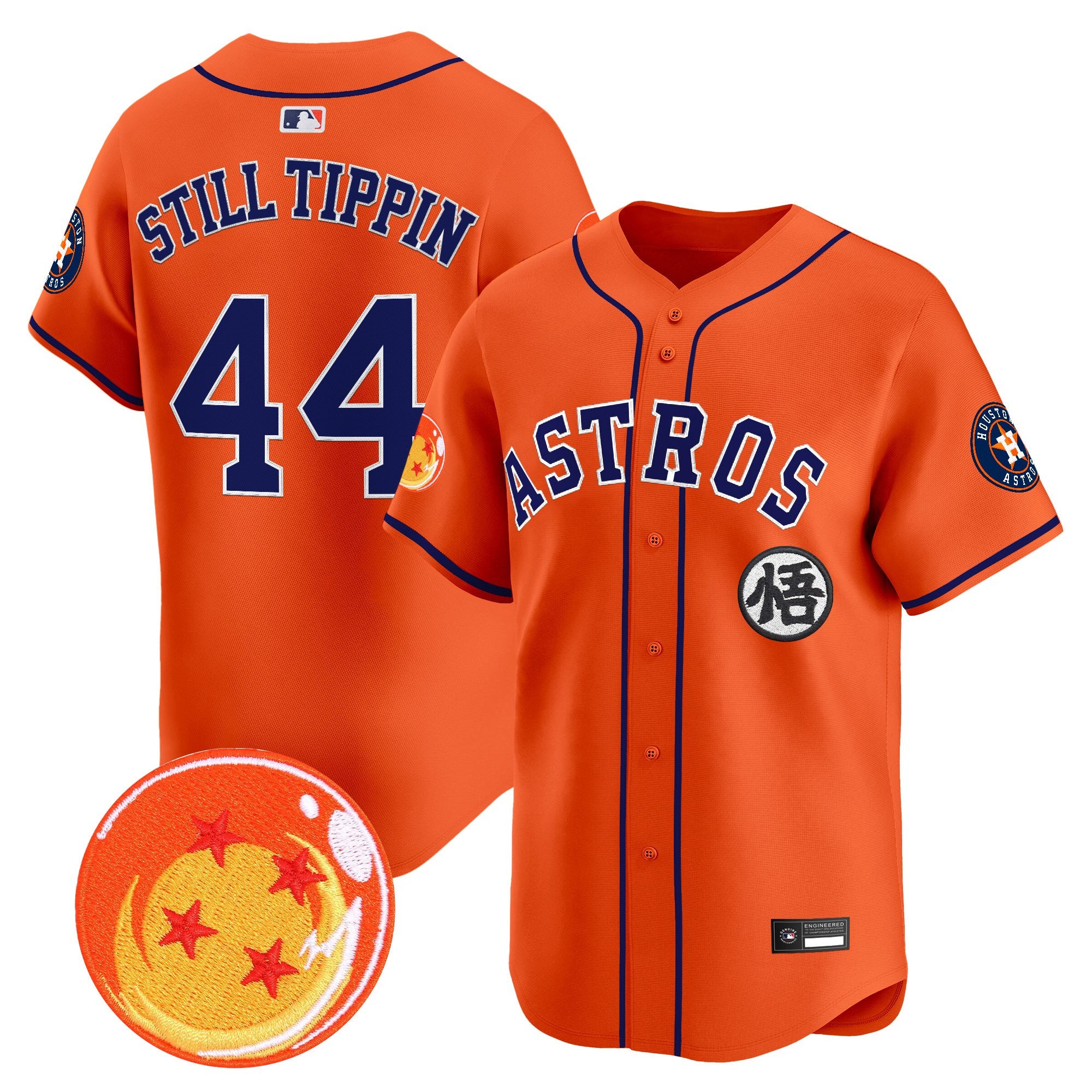 Men's Houston Astros x Dragon Ball Vapor Premier Limited Jersey - All Stitched