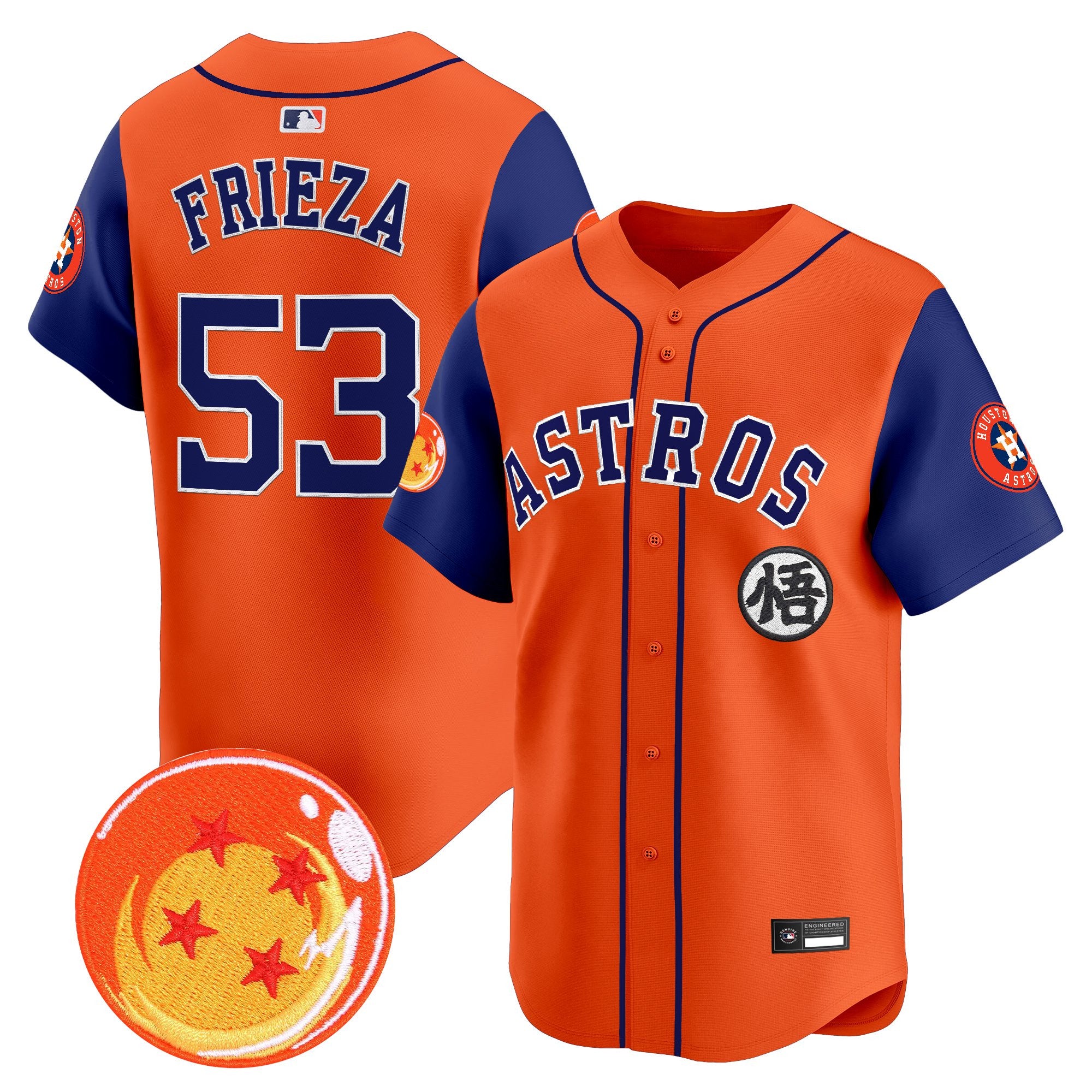 Men's Houston Astros x Dragon Ball Vapor Premier Limited Jersey - All Stitched