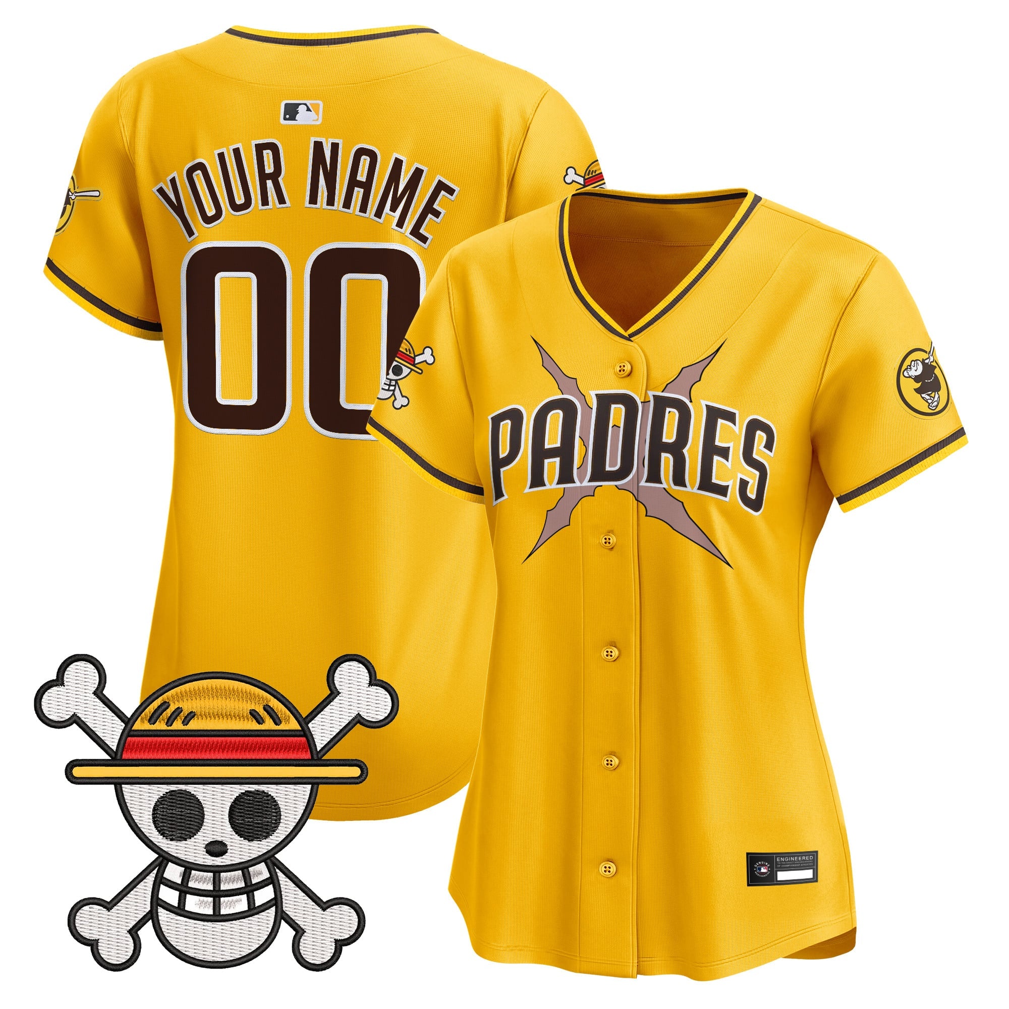 Padres x One Piece Vapor Premier Limited Custom Jersey - Stitched