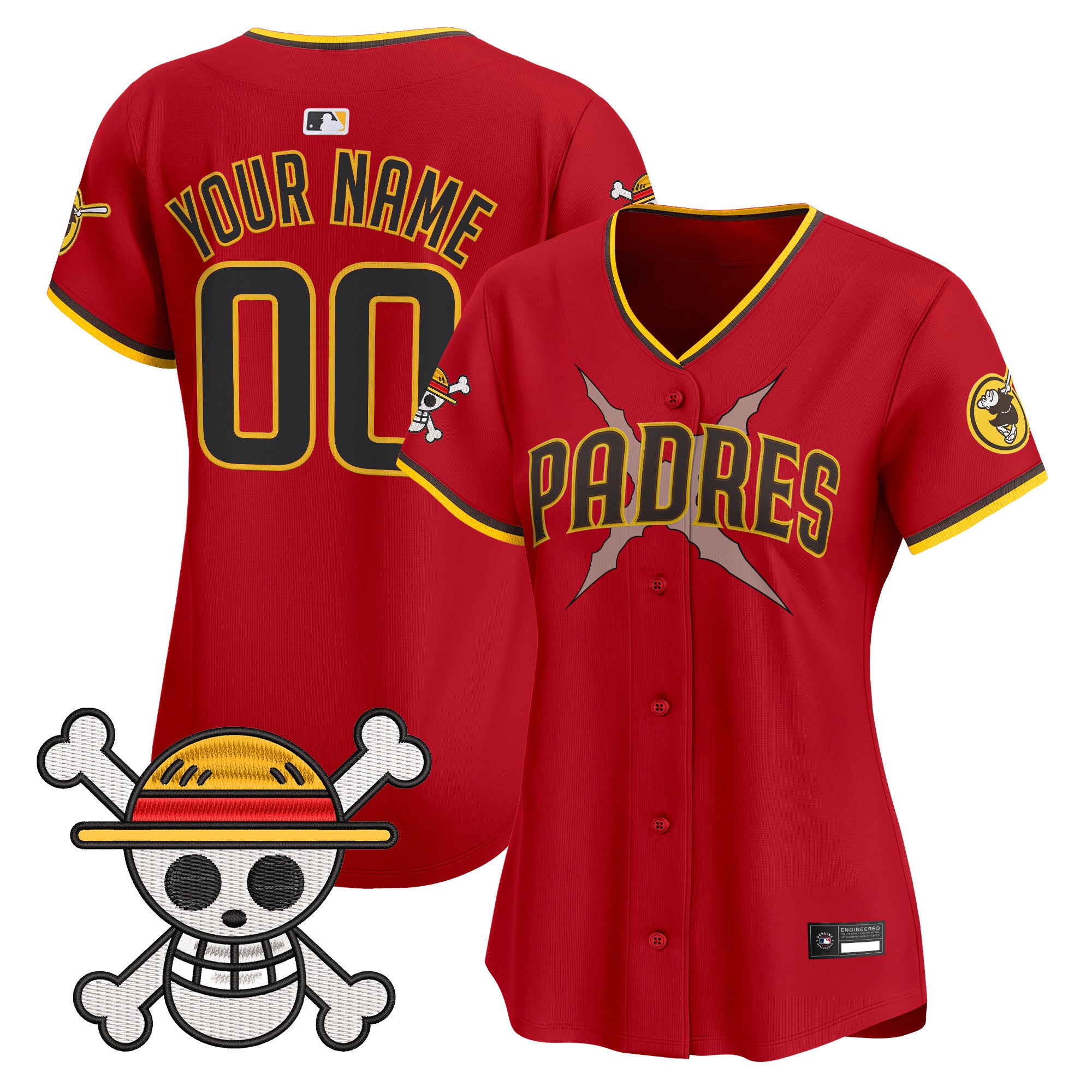 Padres x One Piece Vapor Premier Limited Custom Jersey - Stitched