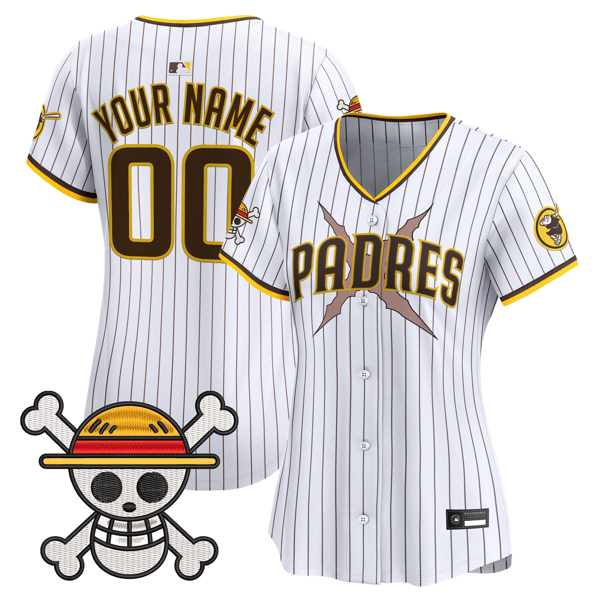 Padres x One Piece Vapor Premier Limited Custom Jersey - Stitched