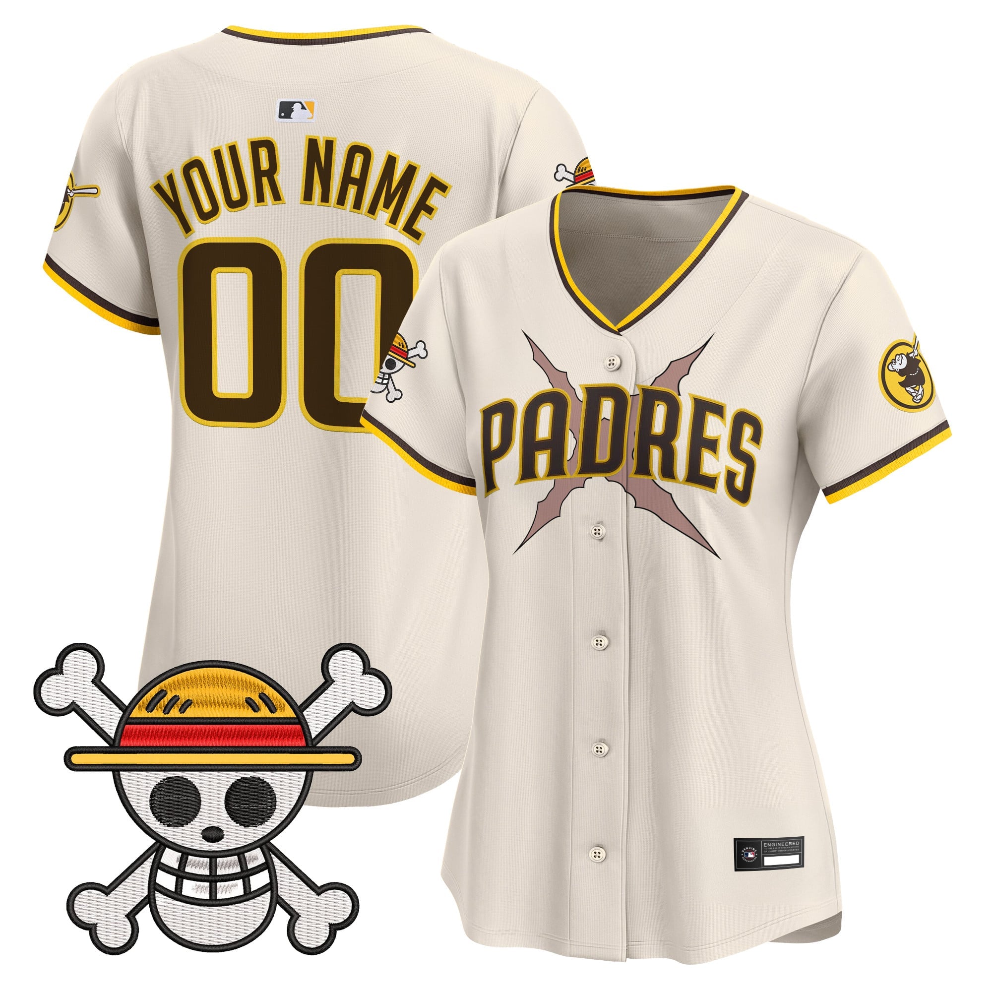 Padres x One Piece Vapor Premier Limited Custom Jersey - Stitched