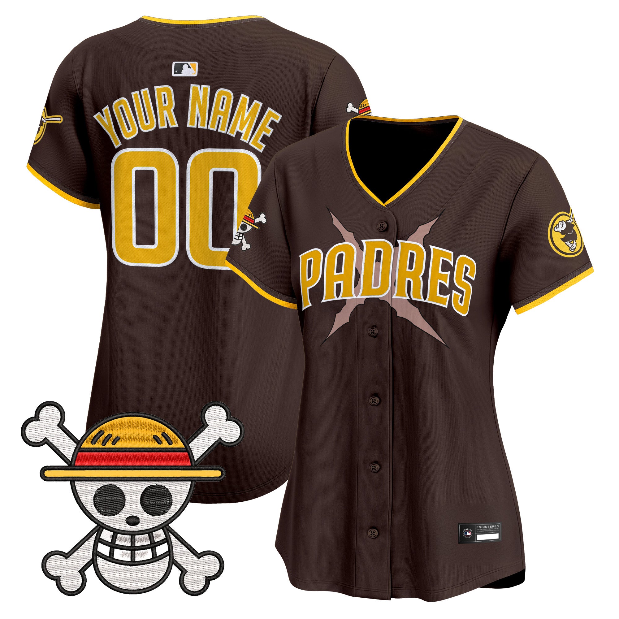 Padres x One Piece Vapor Premier Limited Custom Jersey - Stitched