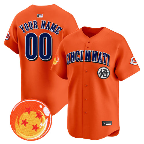 Cincinnati Reds x Dragon Ball Vapor Premier Limited Custom Jersey - All Stitched