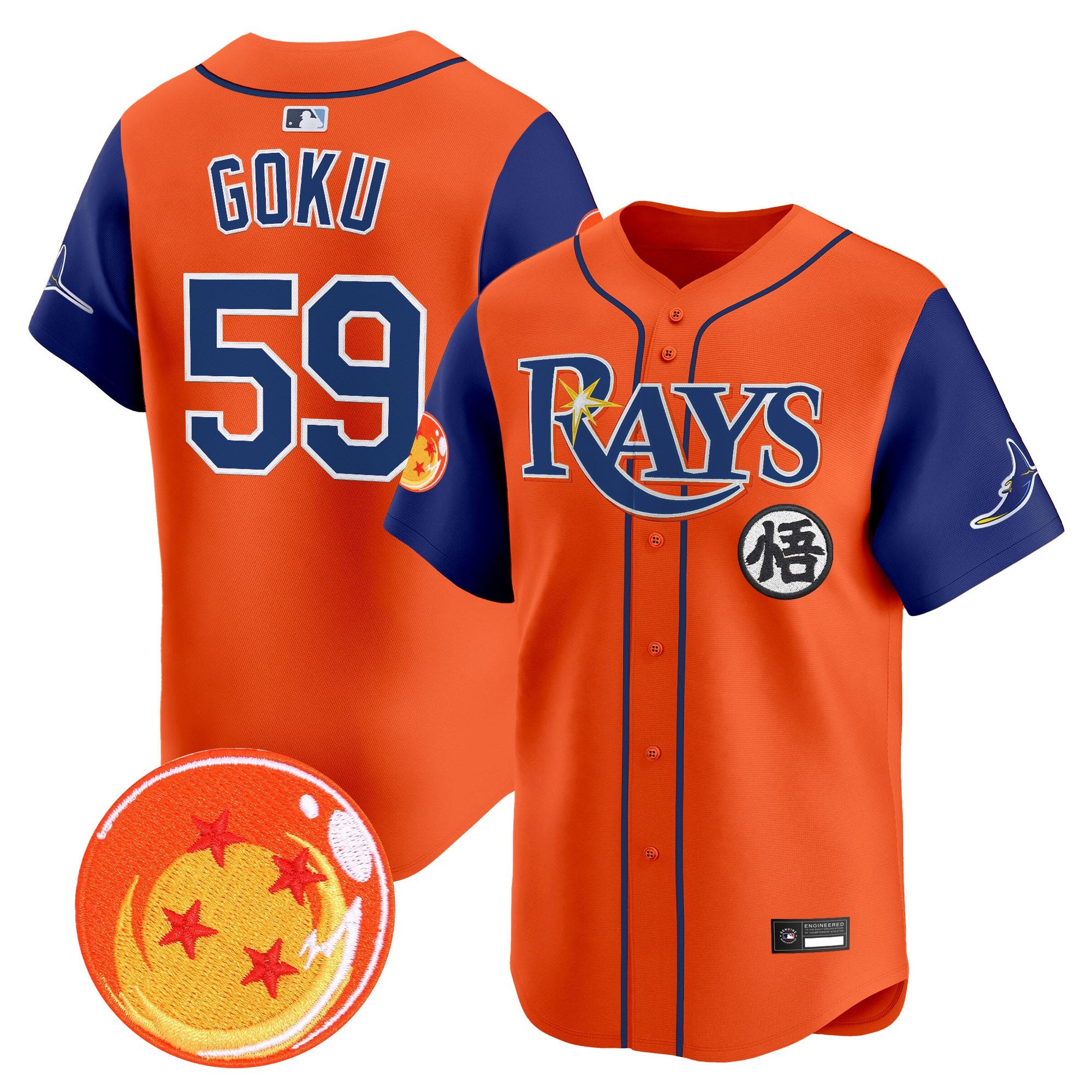 Men's Tampa Bay Rays x Dragon Ball Vapor Premier Limited Jersey - All Stitched