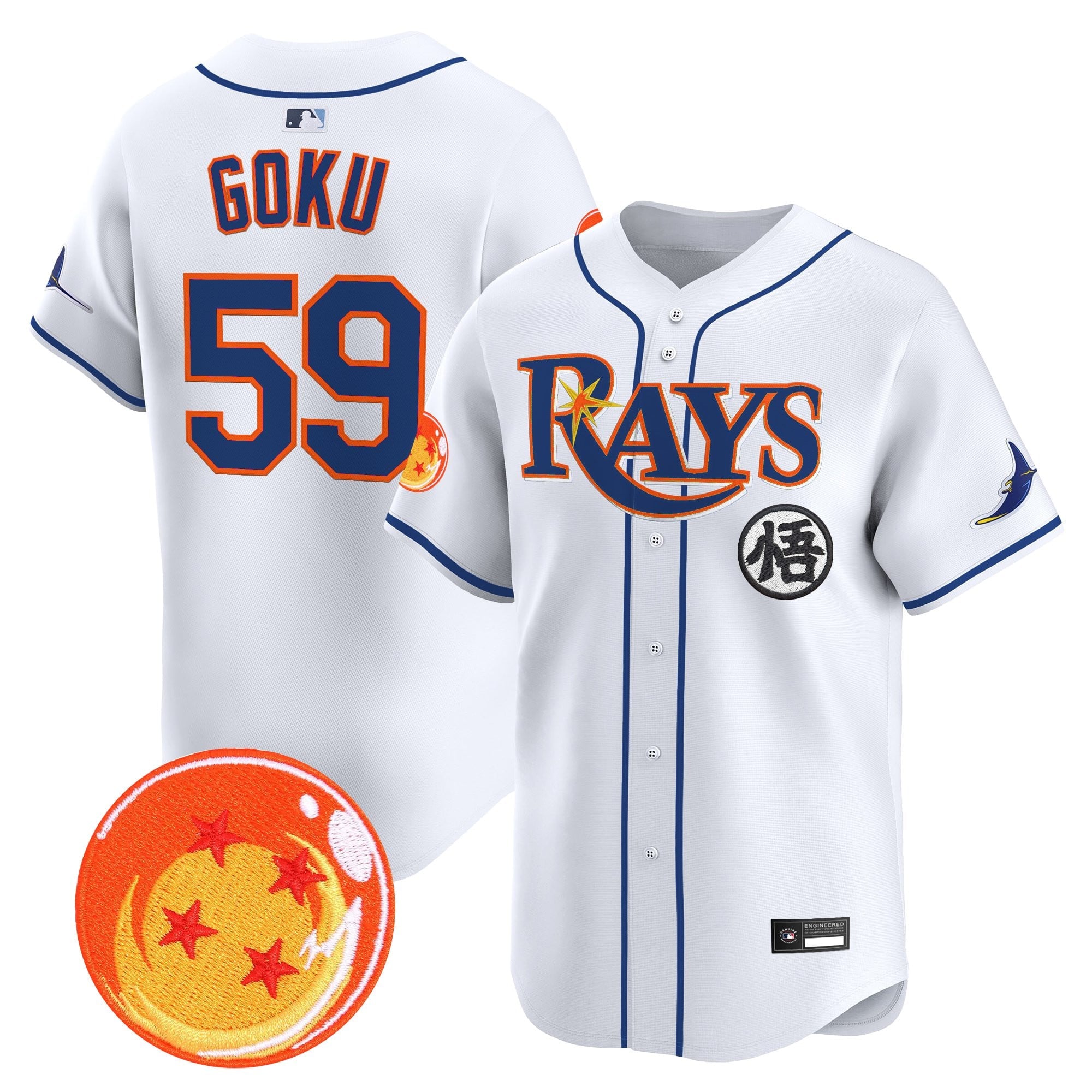 Men's Tampa Bay Rays x Dragon Ball Vapor Premier Limited Jersey - All Stitched
