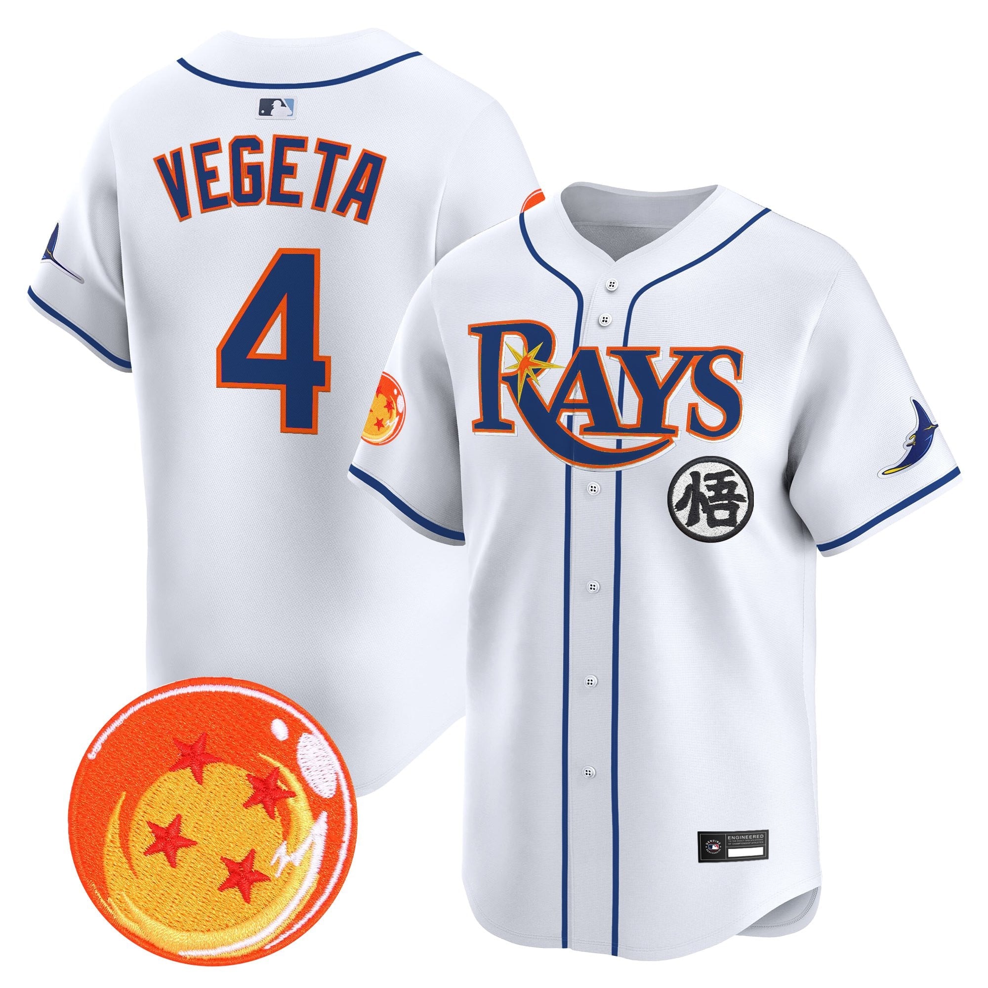 Men's Tampa Bay Rays x Dragon Ball Vapor Premier Limited Jersey - All Stitched