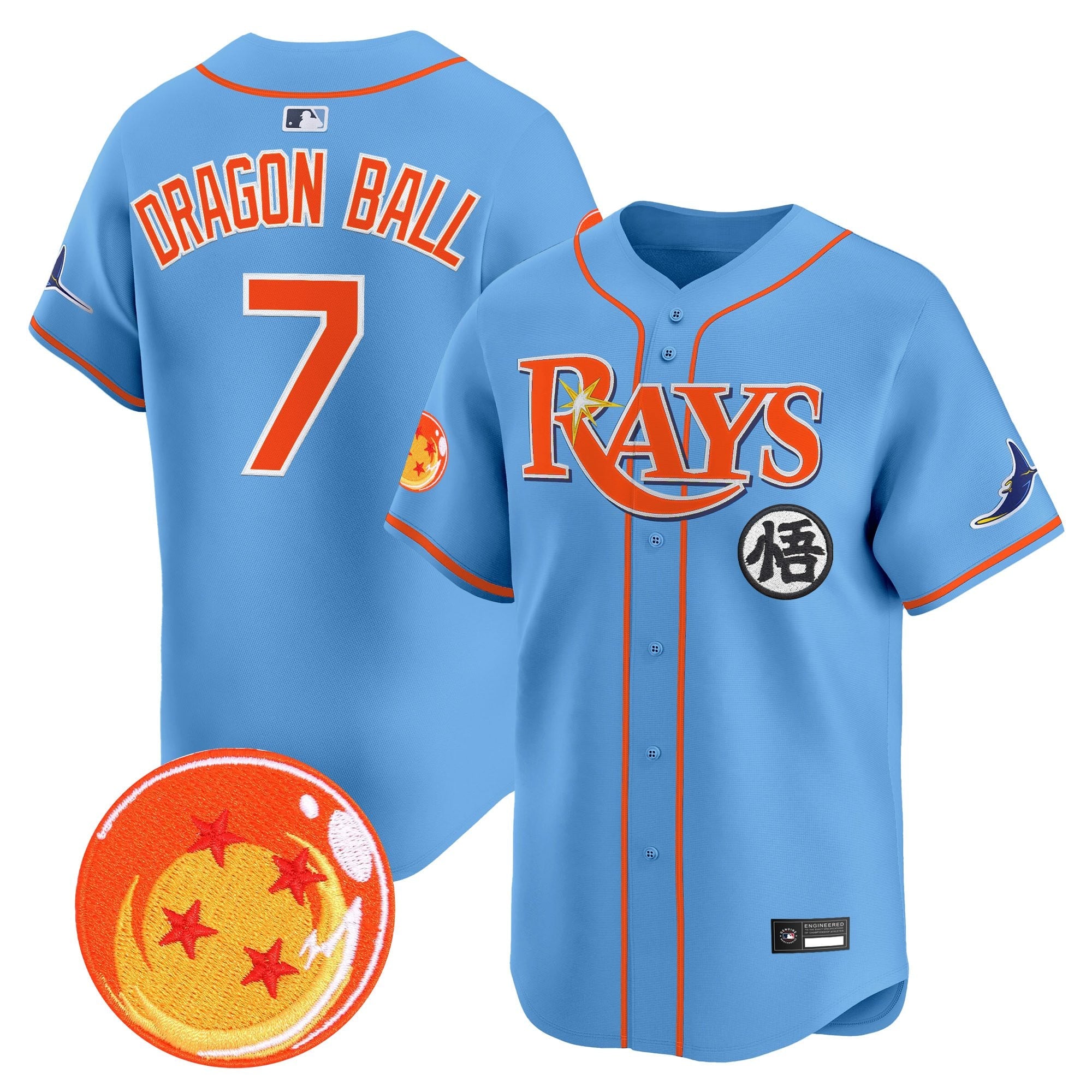 Men's Tampa Bay Rays x Dragon Ball Vapor Premier Limited Jersey - All Stitched