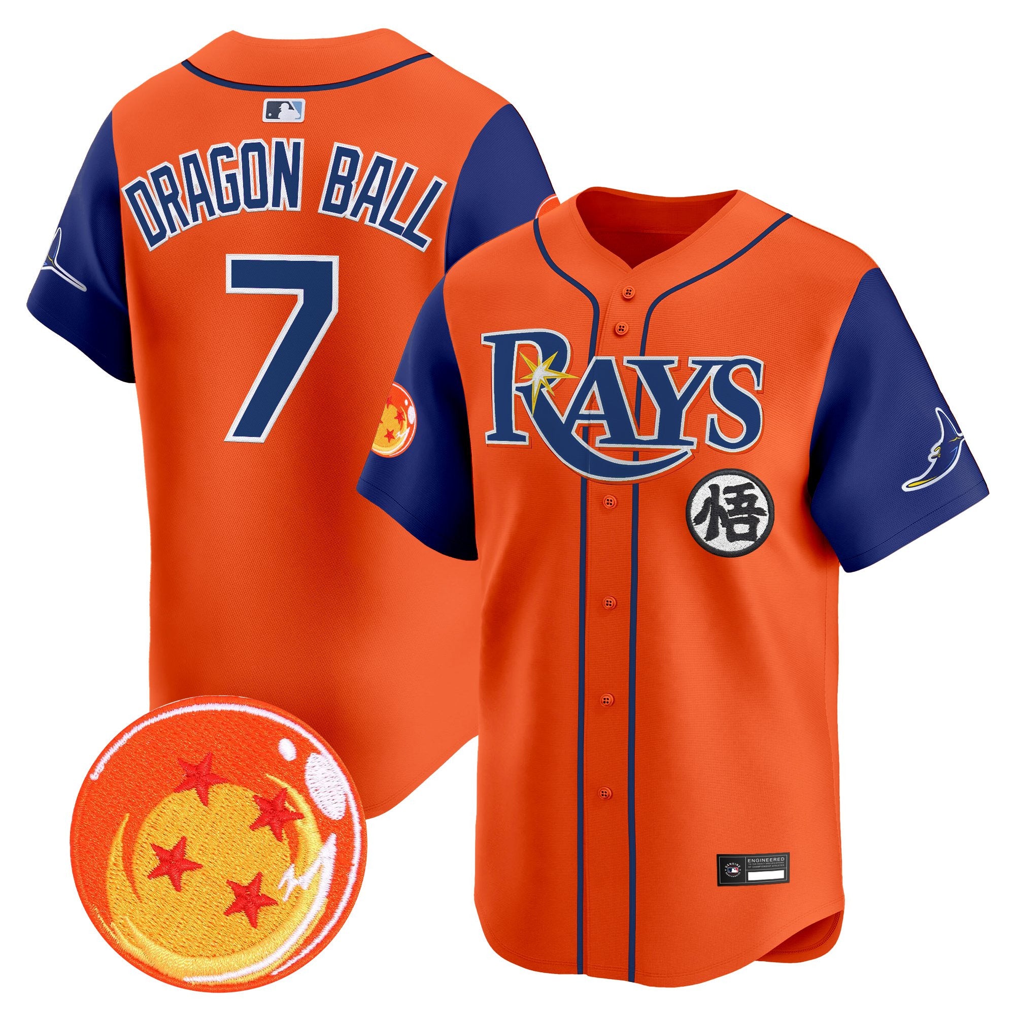 Men's Tampa Bay Rays x Dragon Ball Vapor Premier Limited Jersey - All Stitched