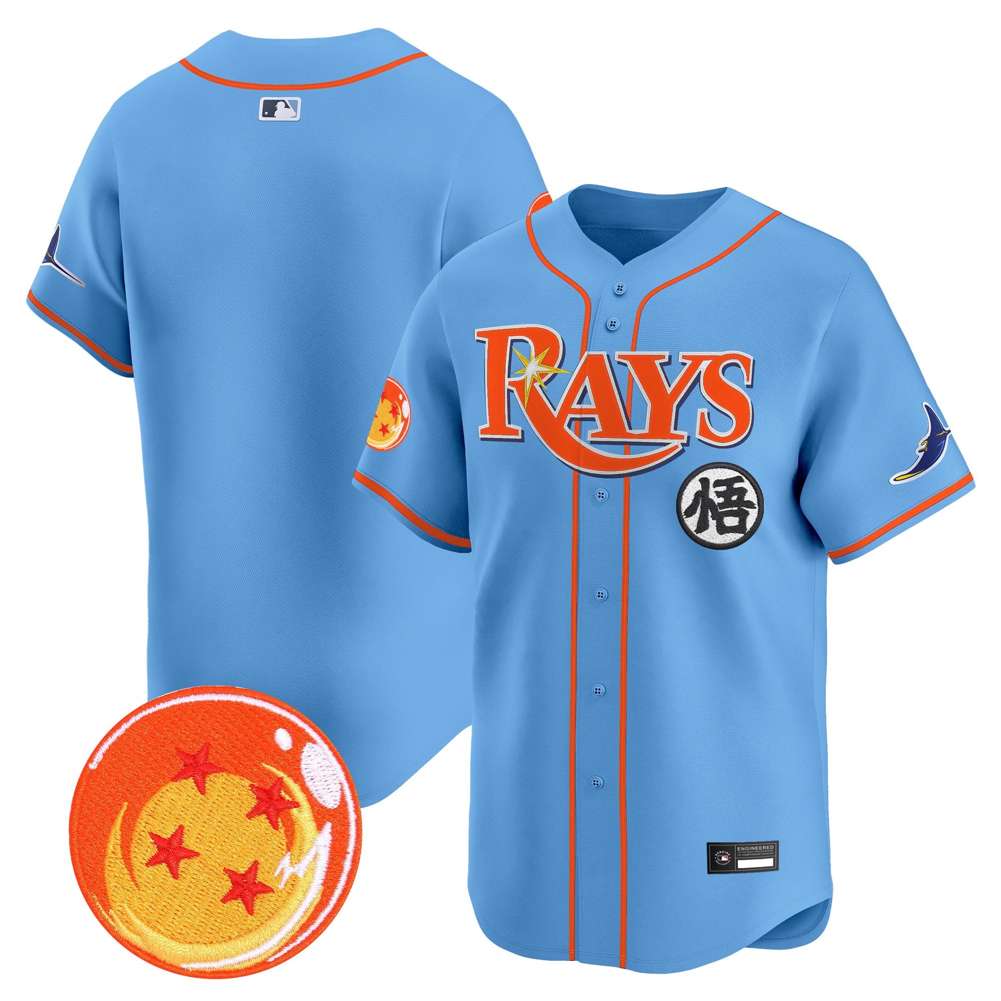 Men's Tampa Bay Rays x Dragon Ball Vapor Premier Limited Jersey - All Stitched