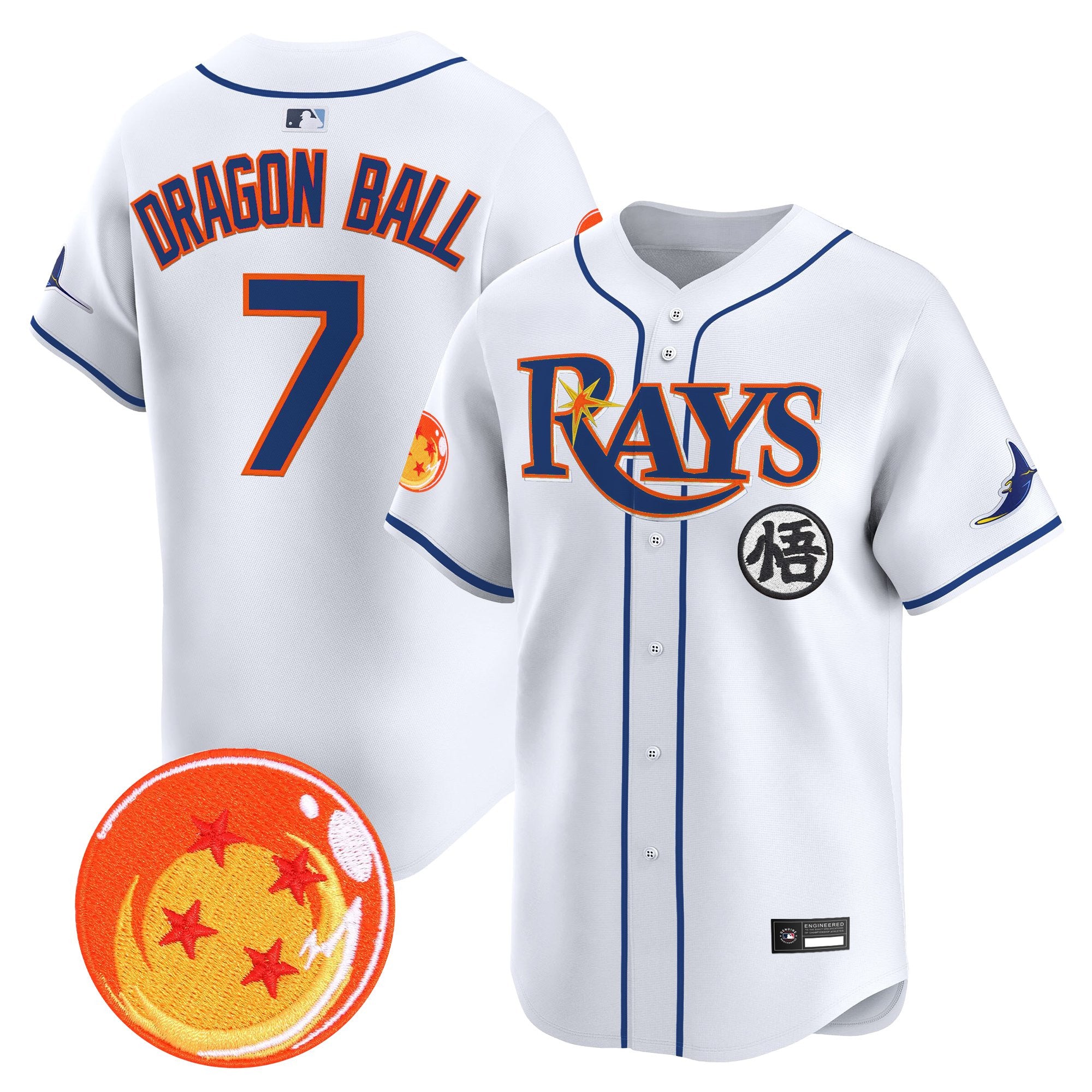 Men's Tampa Bay Rays x Dragon Ball Vapor Premier Limited Jersey - All Stitched