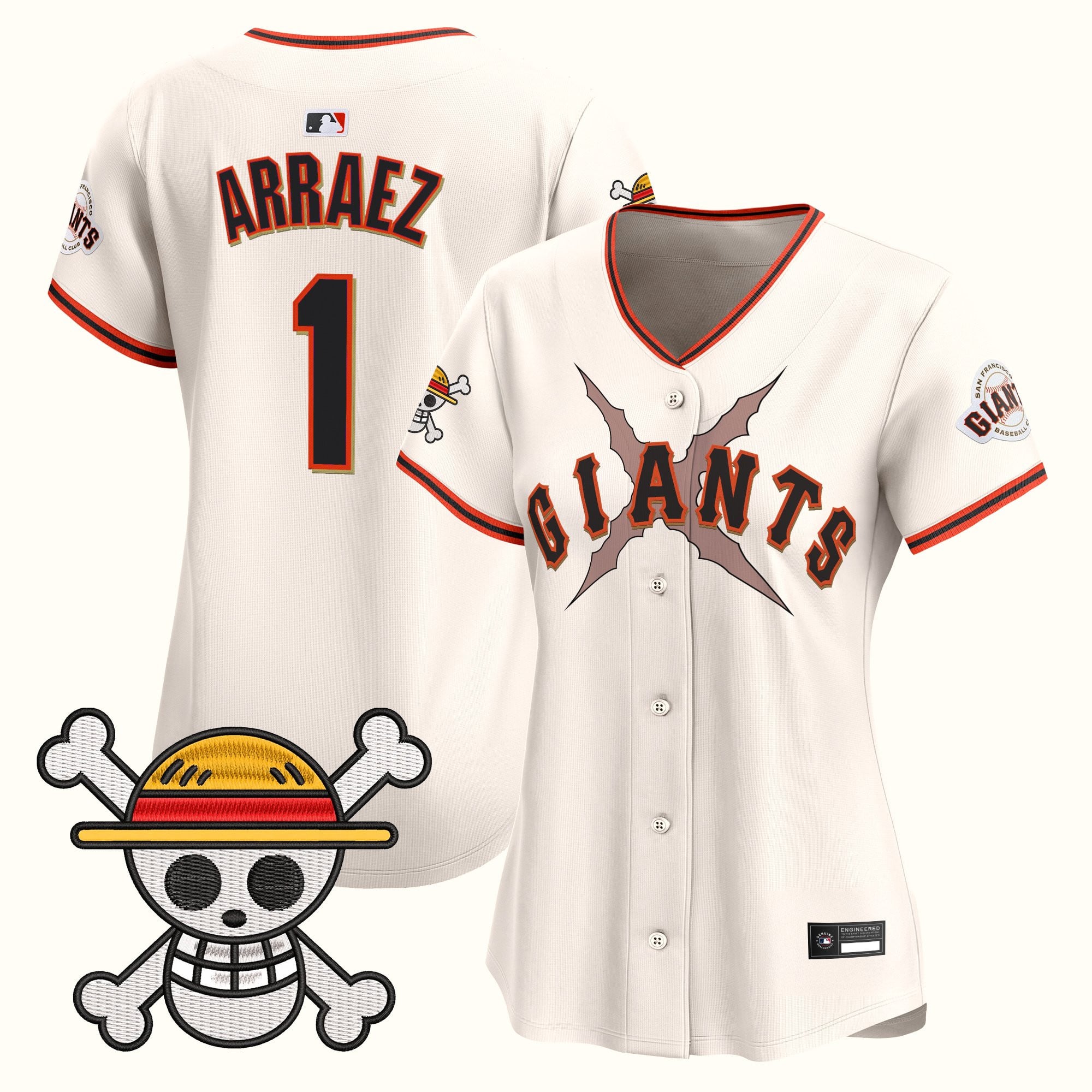 Women's San Francisco Giants x One Piece Vapor Premier Limited Jersey - Stitched