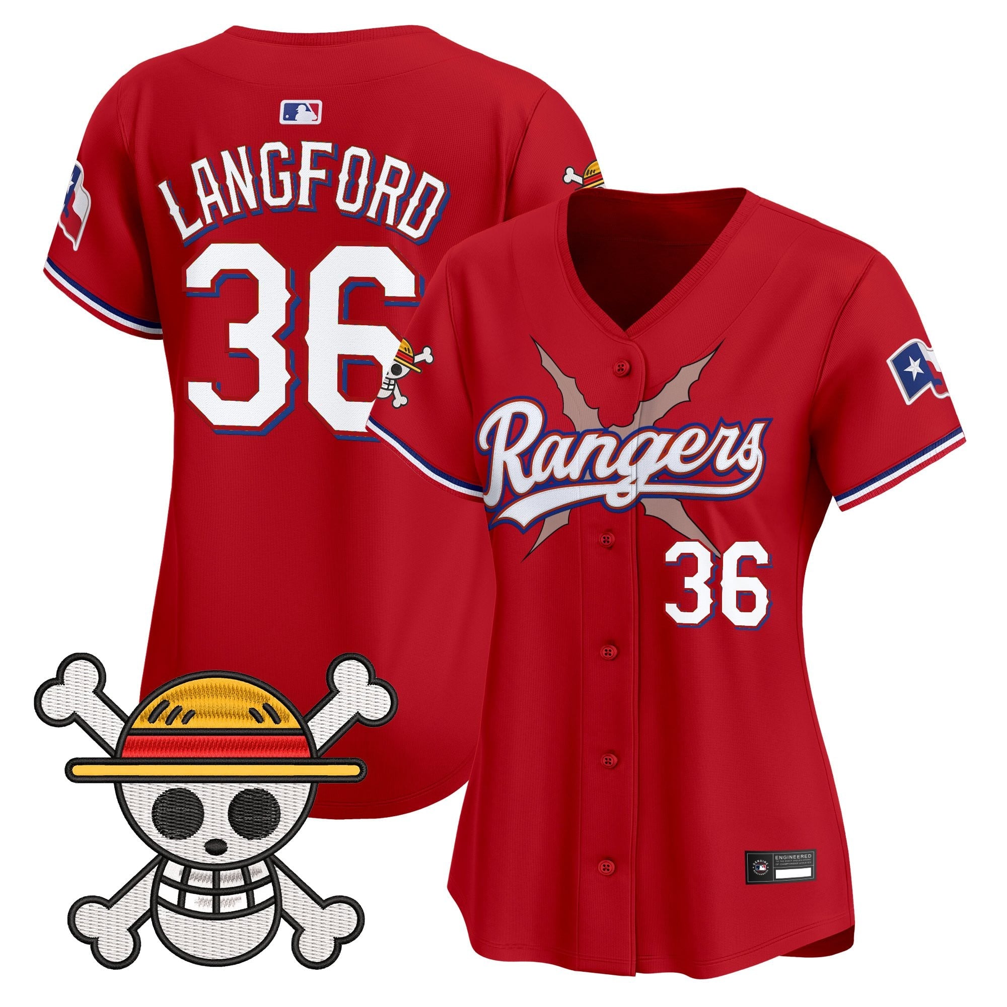 Women's Texas Rangers x One Piece Vapor Premier Limited Jersey - Stitched