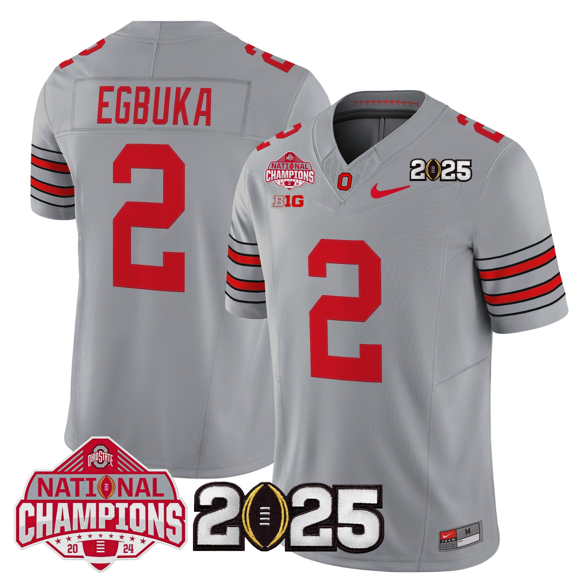 Men's Ohio State Buckeyes 2026 "Tunnel Vision" National Champions Patch Vapor Limited Jersey - All Stitched