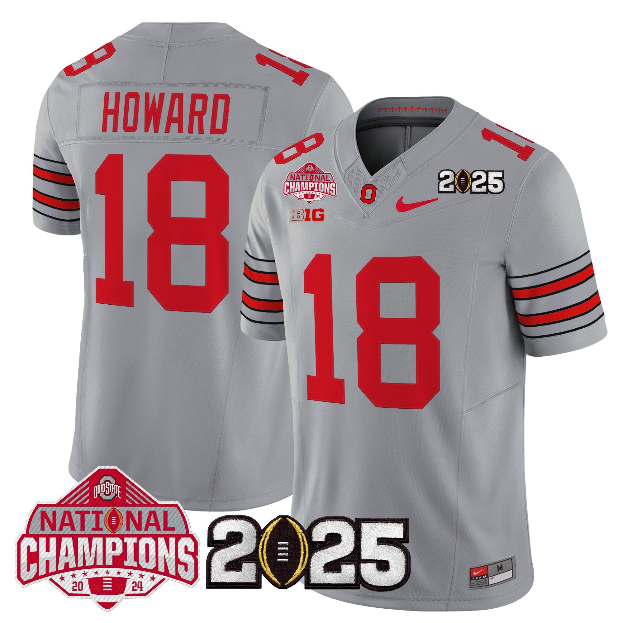Men's Ohio State Buckeyes 2026 "Tunnel Vision" National Champions Patch Vapor Limited Jersey - All Stitched