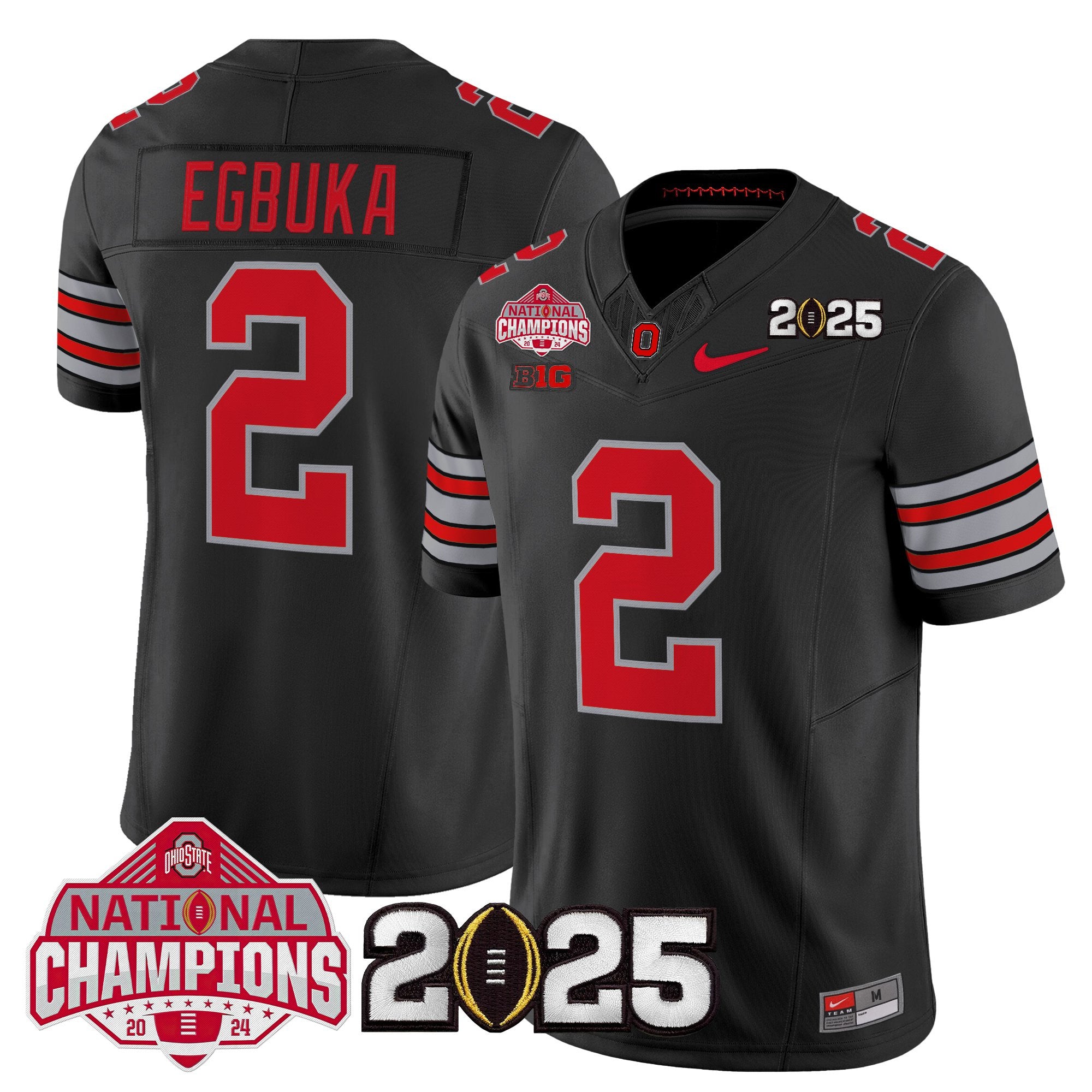 Men's Ohio State Buckeyes 2026 "Tunnel Vision" National Champions Patch Vapor Limited Jersey - All Stitched