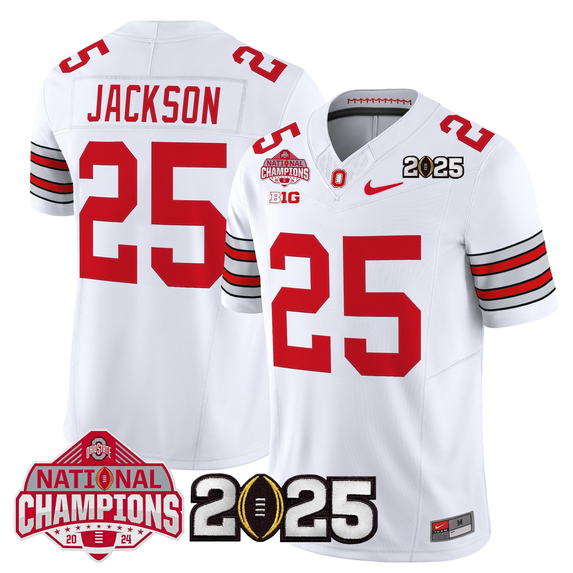Men's Ohio State Buckeyes 2026 "Tunnel Vision" National Champions Patch Vapor Limited Jersey - All Stitched