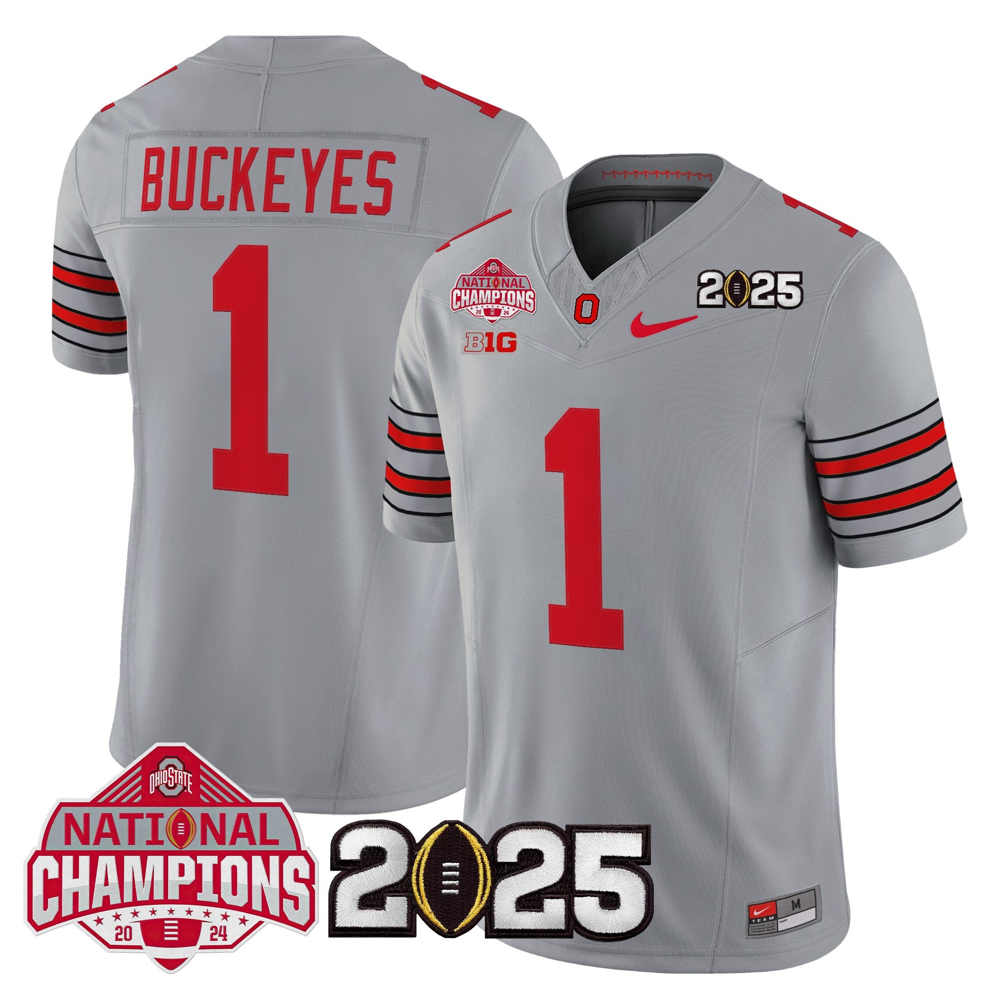 Men's Ohio State Buckeyes 2026 "Tunnel Vision" National Champions Patch Vapor Limited Jersey - All Stitched