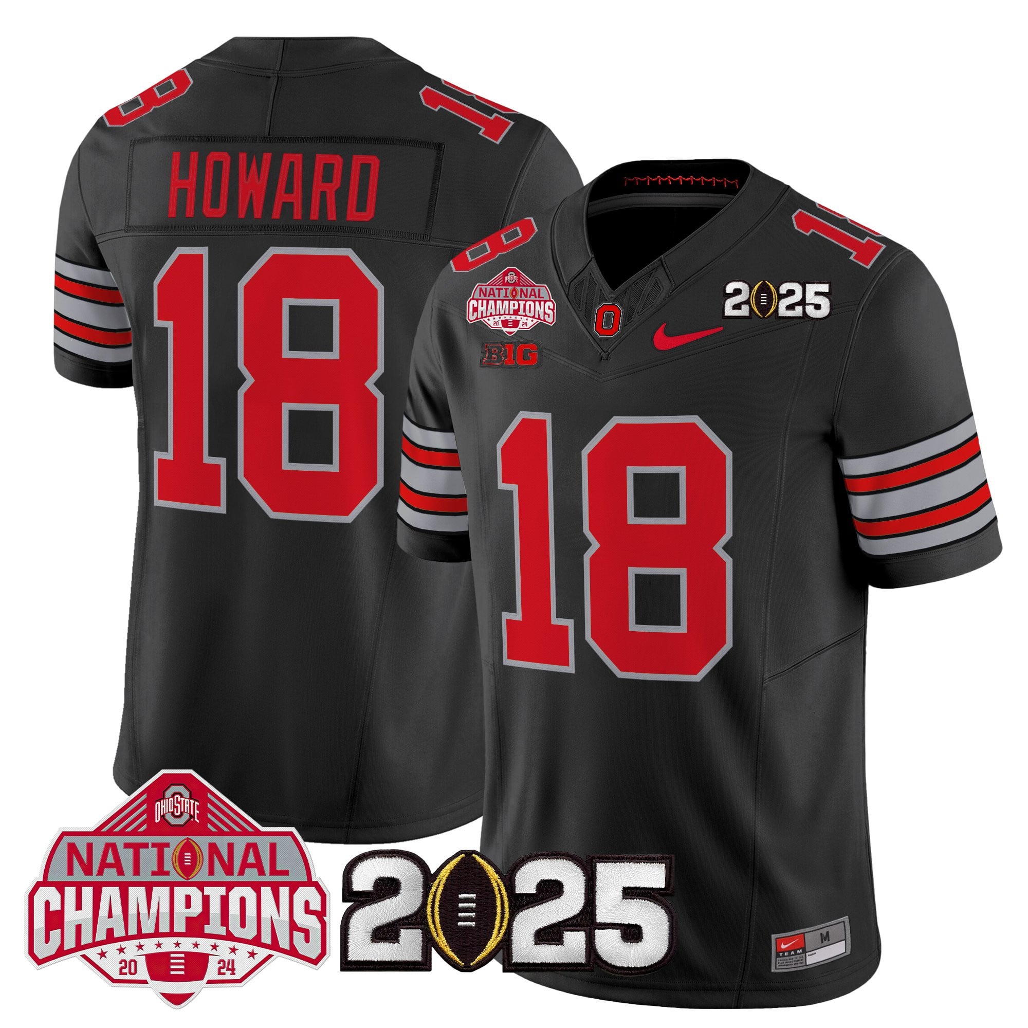 Men's Ohio State Buckeyes 2026 "Tunnel Vision" National Champions Patch Vapor Limited Jersey - All Stitched