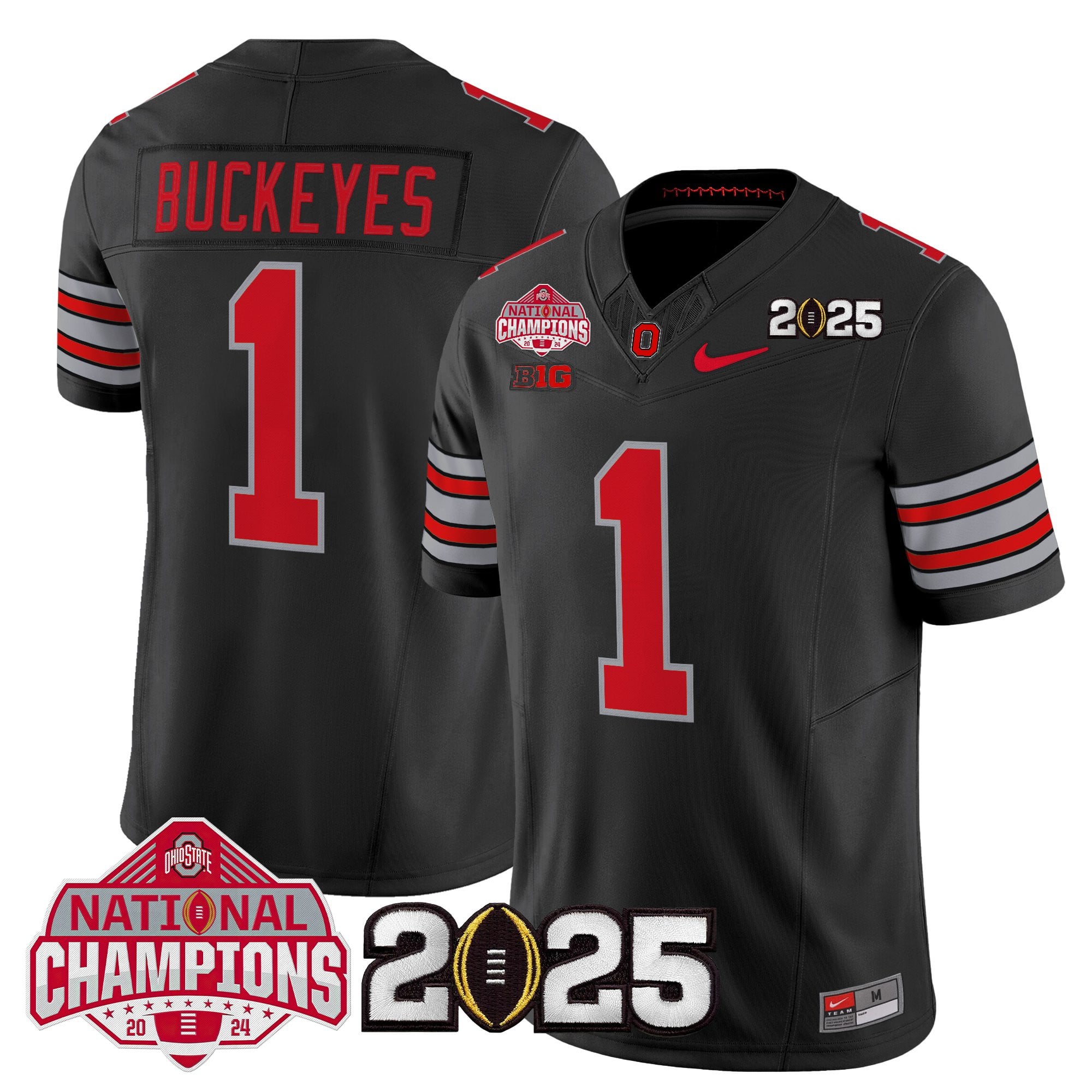Men's Ohio State Buckeyes 2026 "Tunnel Vision" National Champions Patch Vapor Limited Jersey - All Stitched