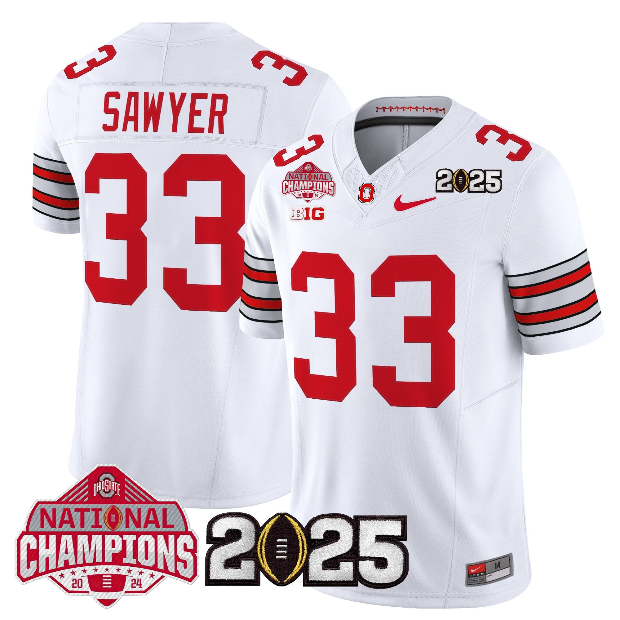 Men's Ohio State Buckeyes 2026 "Tunnel Vision" National Champions Patch Vapor Limited Jersey - All Stitched