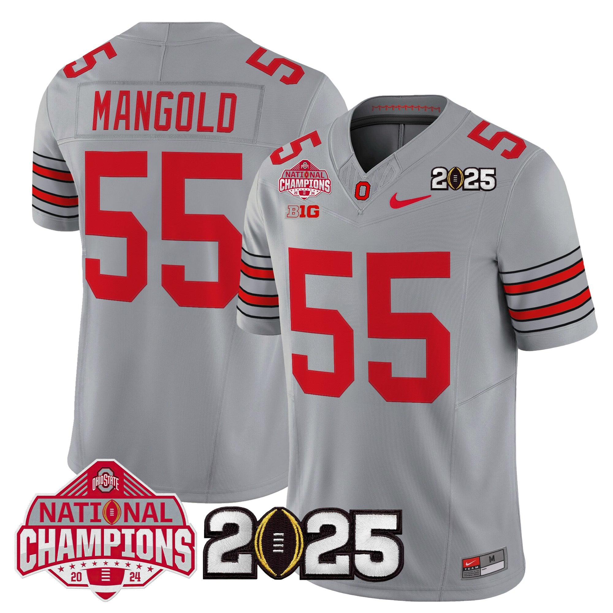 Men's Ohio State Buckeyes 2026 "Tunnel Vision" National Champions Patch Vapor Limited Jersey - All Stitched