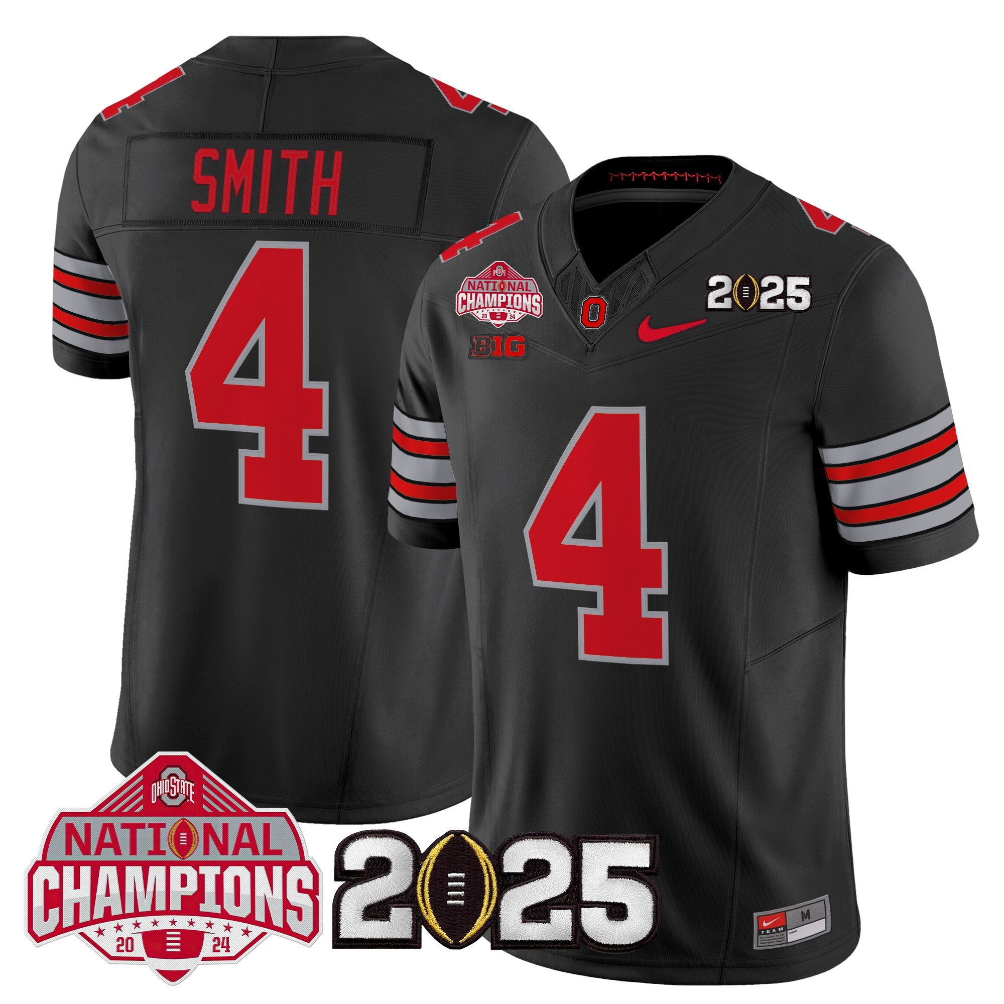 Men's Ohio State Buckeyes 2026 "Tunnel Vision" National Champions Patch Vapor Limited Jersey - All Stitched
