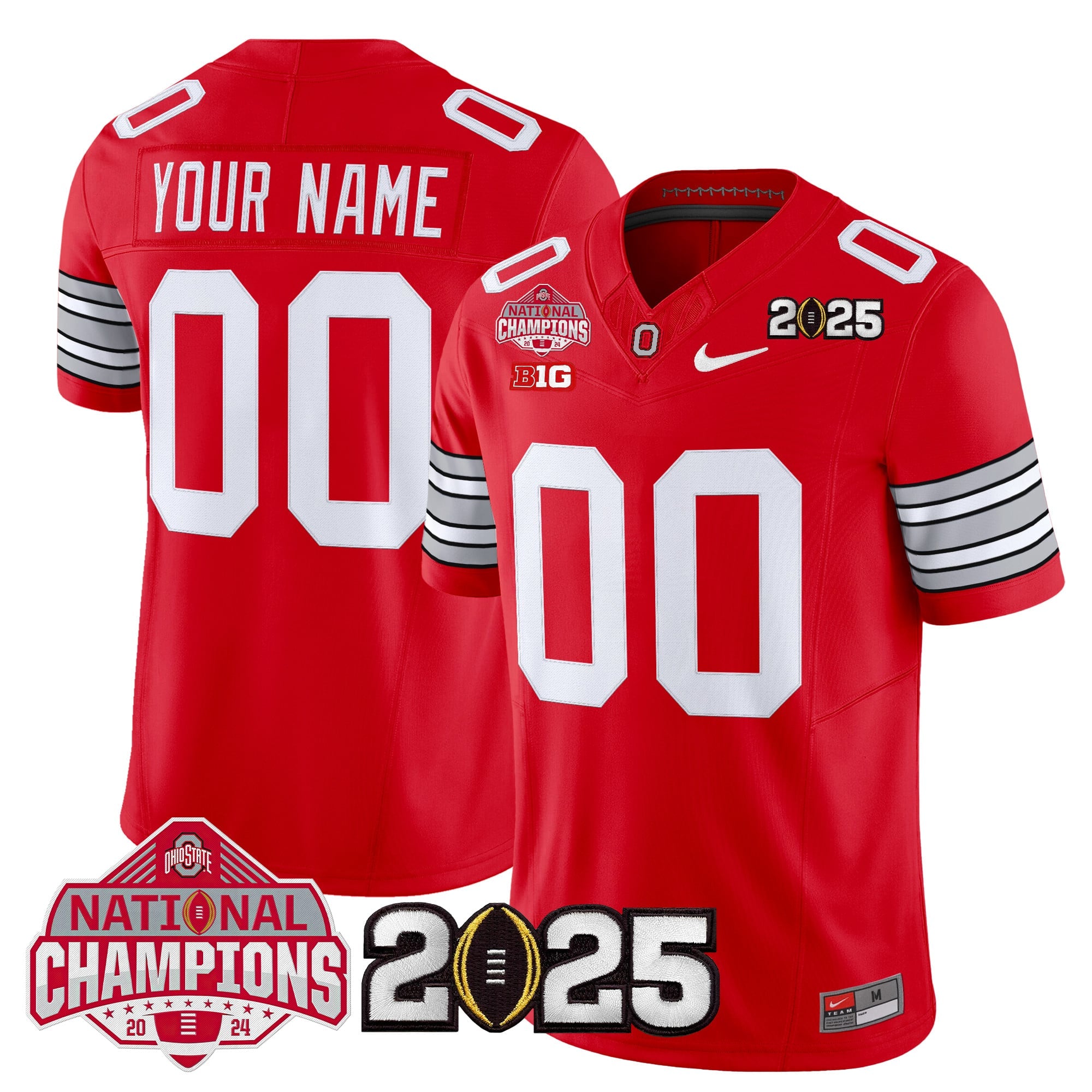Ohio State Buckeyes 2026 "Tunnel Vision" National Champions Patch Vapor Limited Custom Jersey - All Stitched