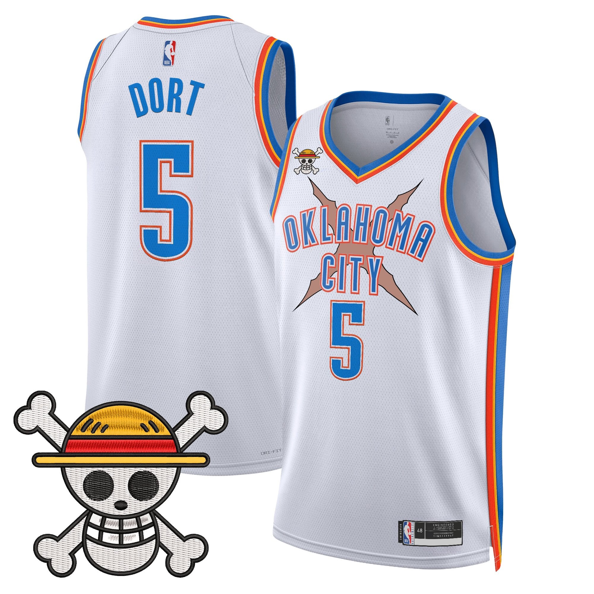 Men's Oklahoma City Thunder x One Piece Swingman Jersey- Stitched
