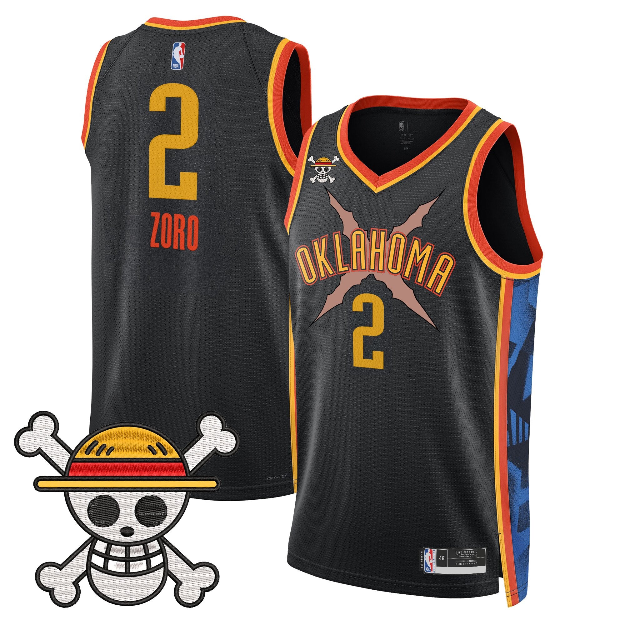 Men's Oklahoma City Thunder x One Piece Swingman Jersey- Stitched