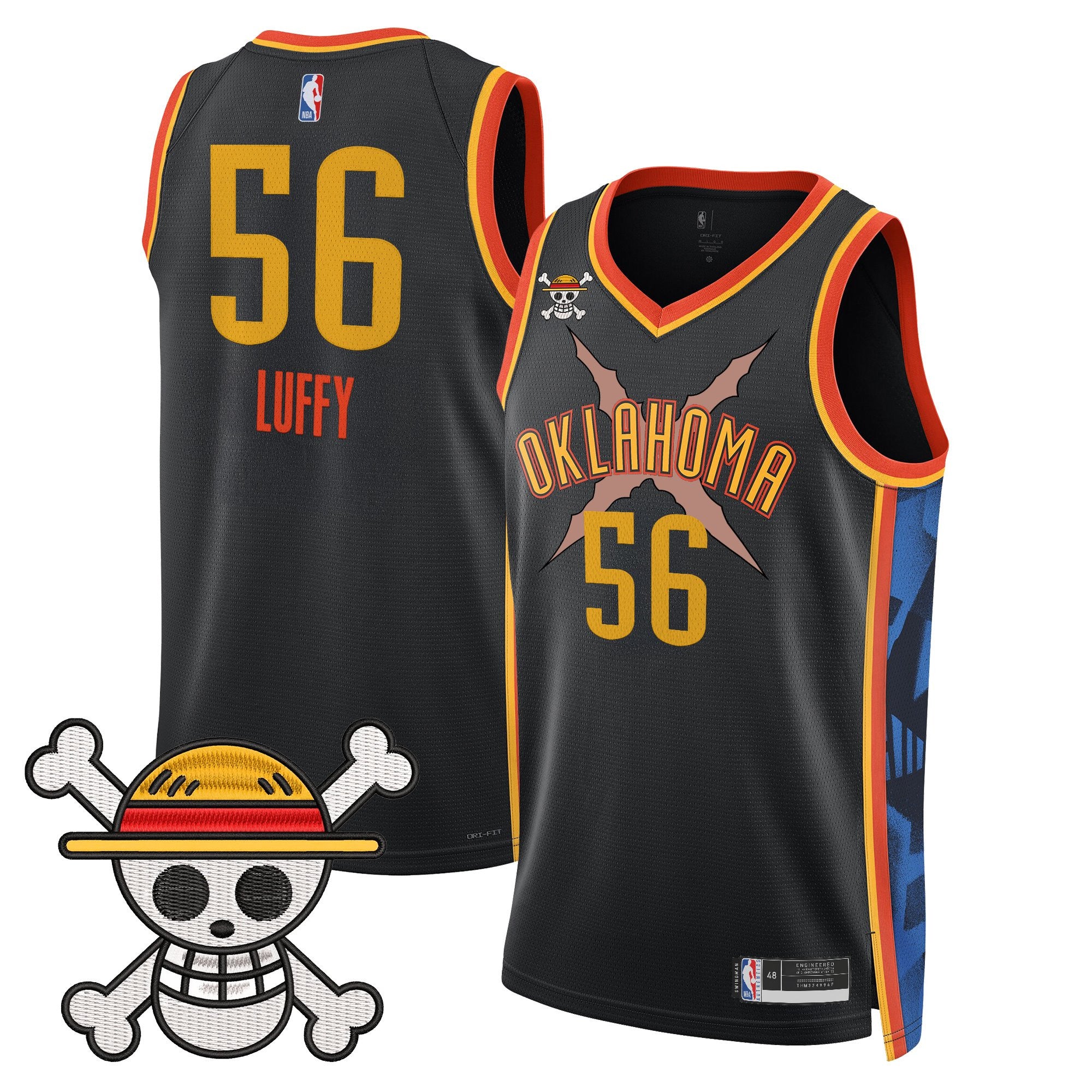 Men's Oklahoma City Thunder x One Piece Swingman Jersey- Stitched