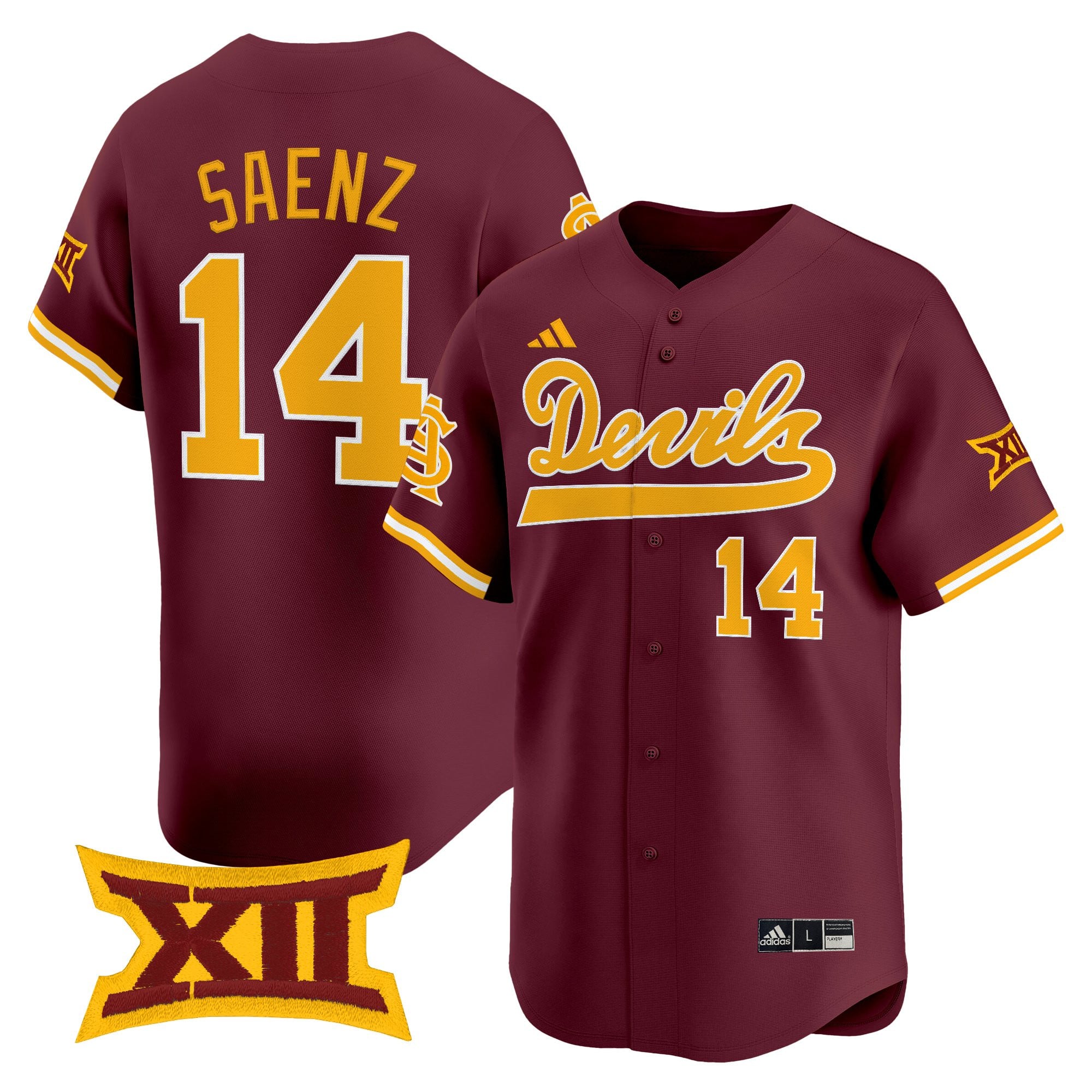 Men's size - Sun Devils Softball Vapor Premier Limited Jersey - All Stitched